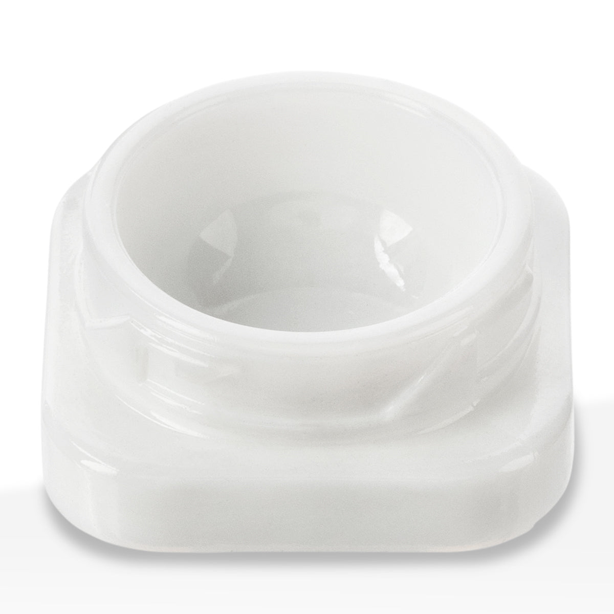 Glass Concentrate Jar | Child Resistant Square w/ Caps | 9ml - Various Colors - 250 Count - Biohazard Inc - White Jar with White Cap