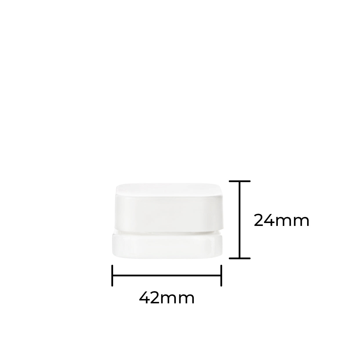 Glass Concentrate Jar | Child Resistant Square w/ Caps | 9ml - Various Colors - 250 Count - Biohazard Inc - White Jar with White Cap