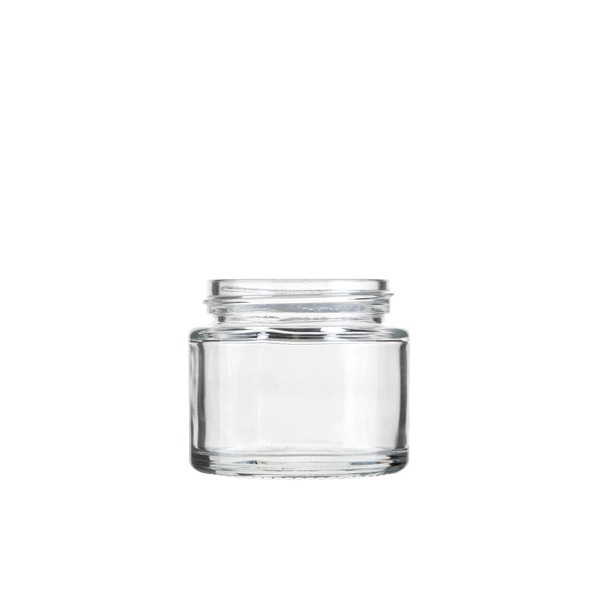 Glass Jars | Straight Sided 53/400 Thread | 2.5oz - Clear - 32 Count - Biohazard Inc