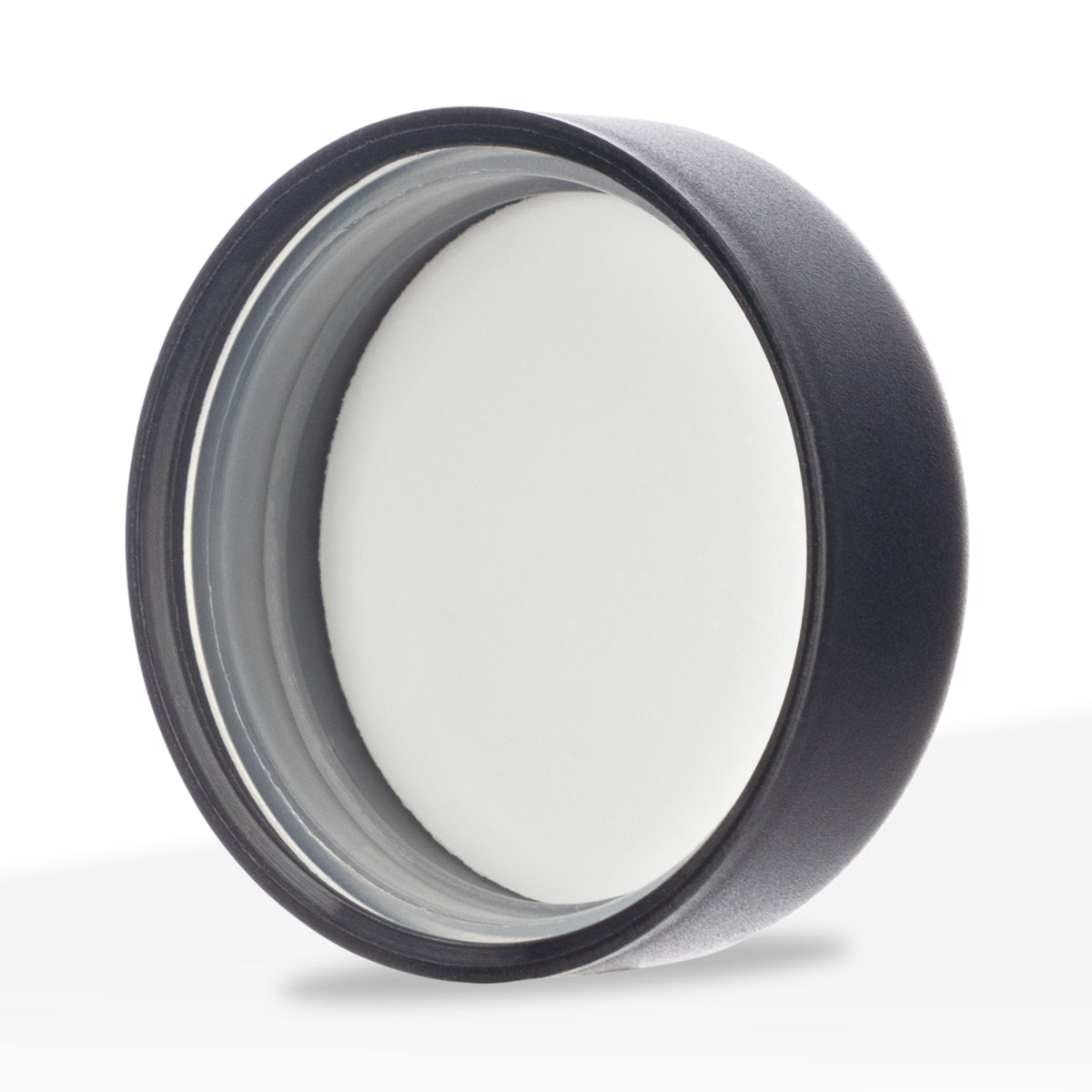 Glass Concentrate Jar | Child-Resistant Thick Round Base w/ Caps | 7mL - Black - 160 Count