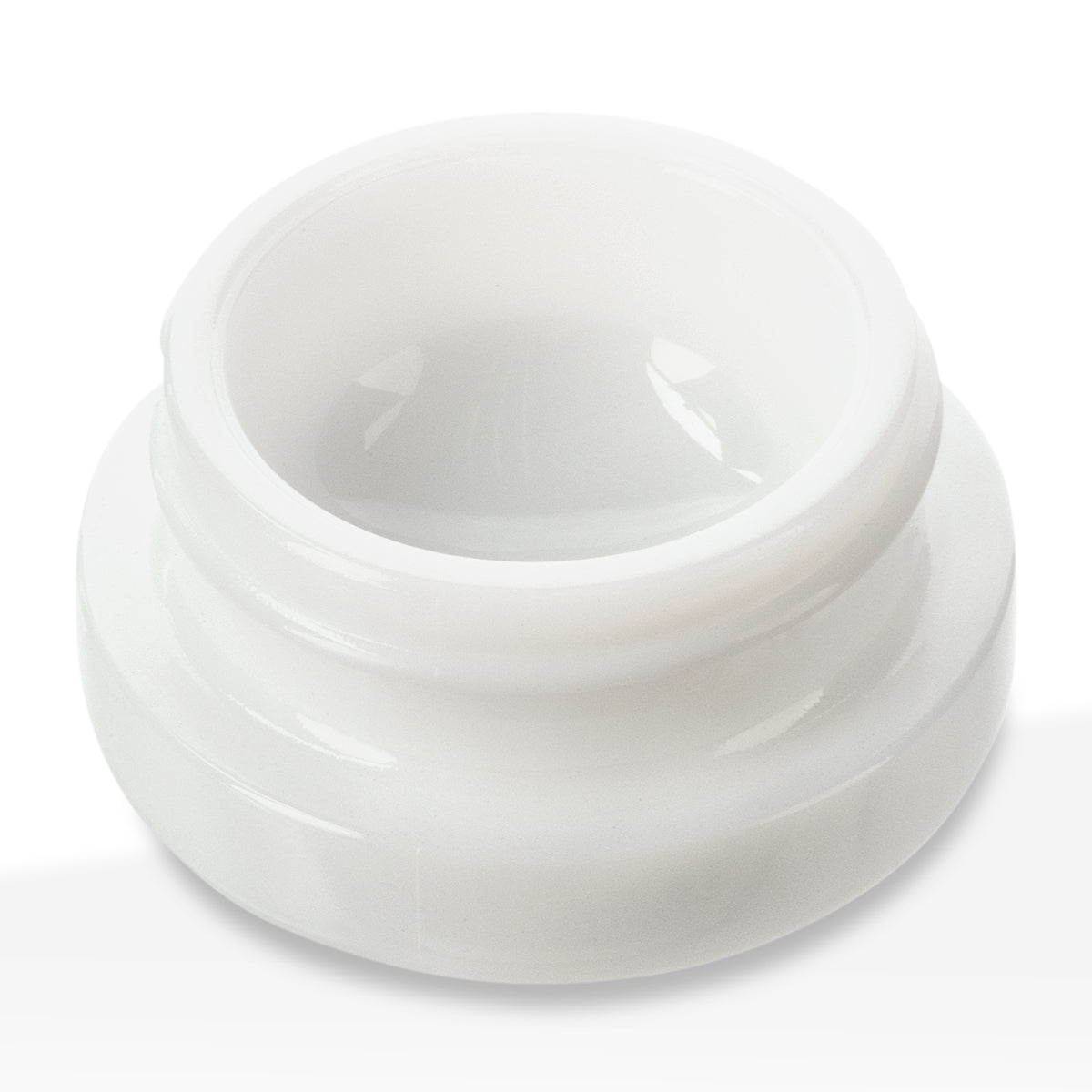 Glass Concentrate Jar | Child Resistant Thick Round Base w/ Caps | 7mL - White - 160 Count - Biohazard Inc