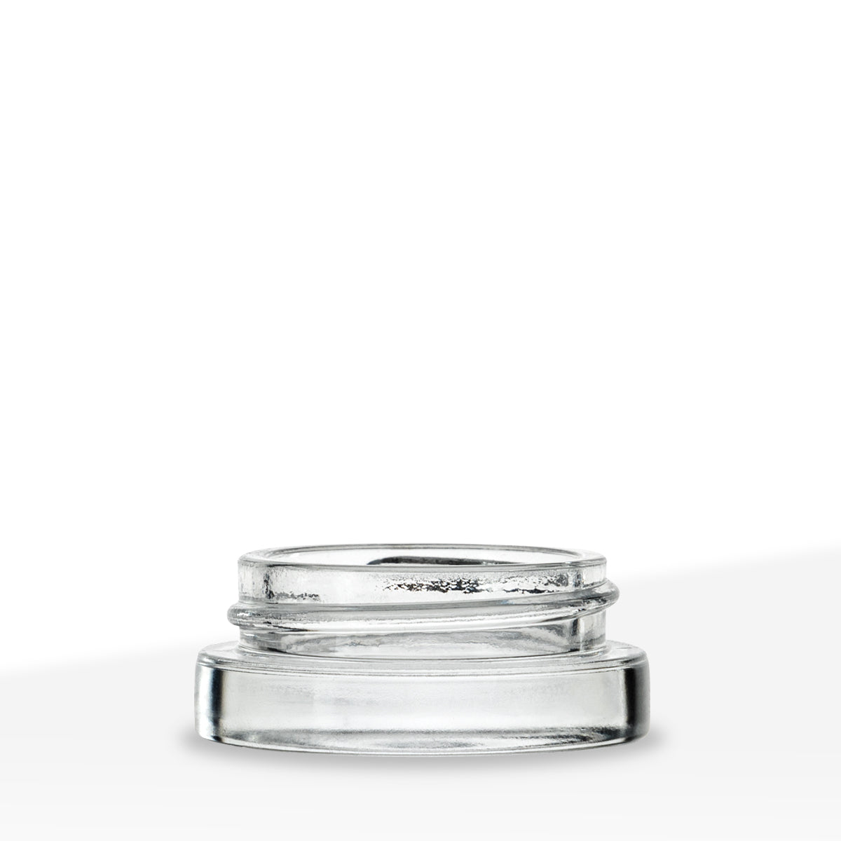 Glass Concentrate Jar | Clear Thick-Bottom Round Container | 38mm - 7mL - 384 Count - Biohazard Inc