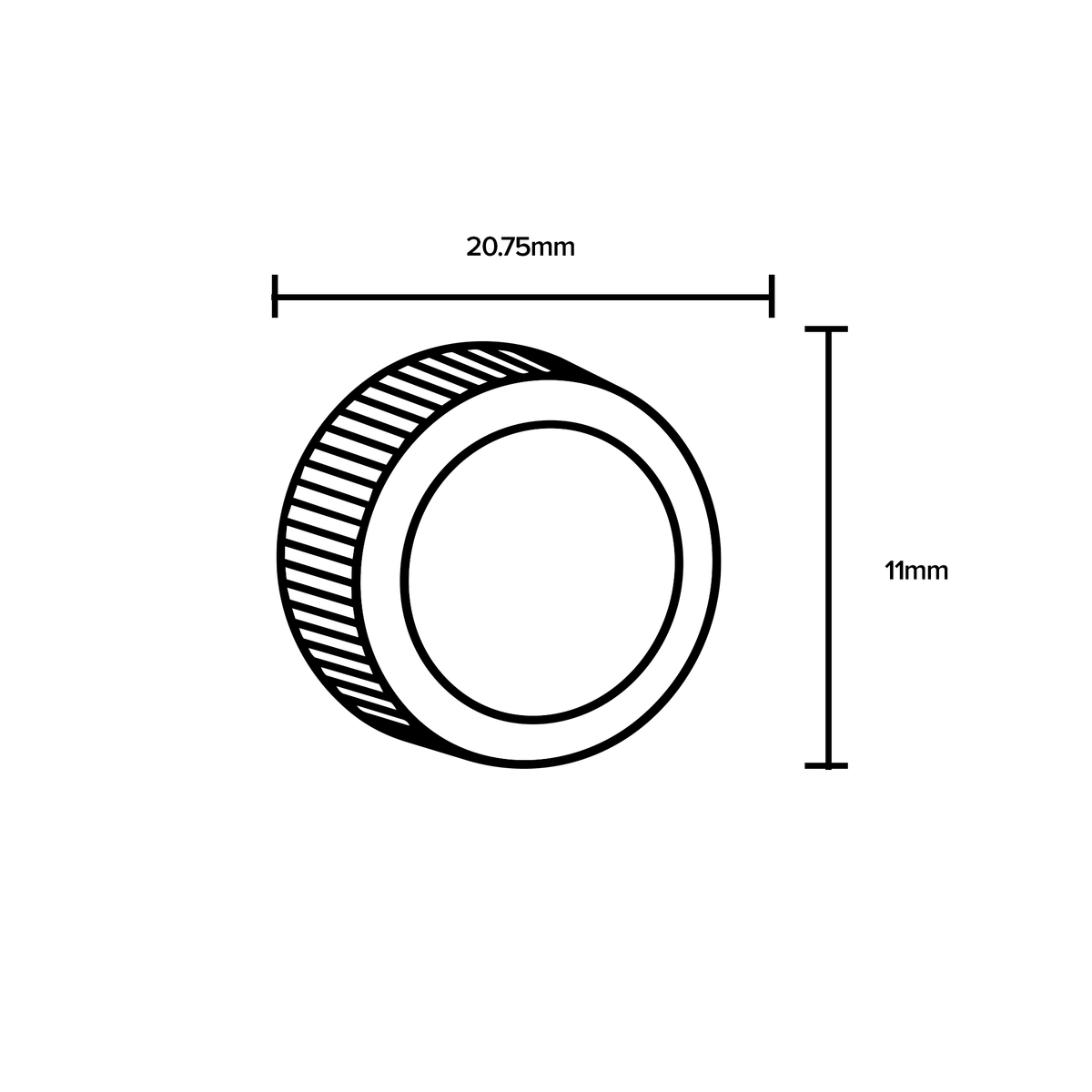 Plastic Cap | Ridged Polypropylene w/ Foam Liner | 18mm - Black - 240 Count - Biohazard Inc