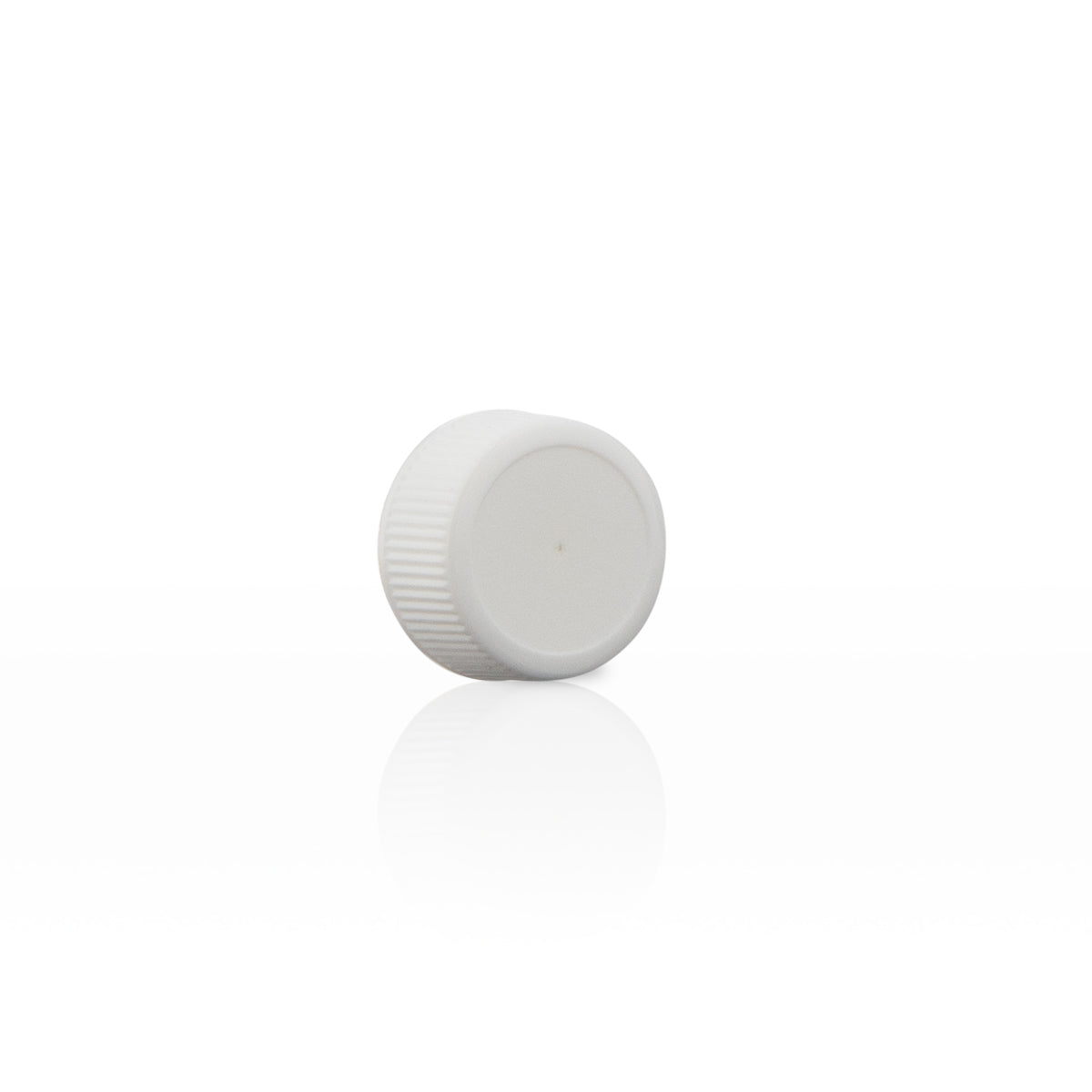 Plastic Cap | Ribbed w/ Foam Liner | 20mm - White - 240 Count