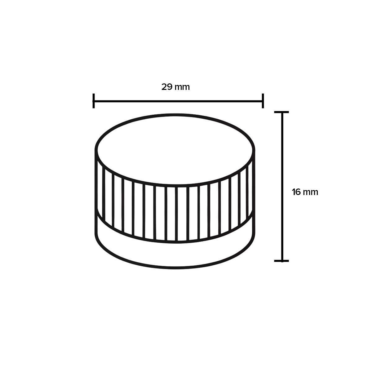 Child Resistant Plastic Caps | Push Down & Turn w/ Foam Liner | 22mm - White - 144 Count - Biohazard Inc