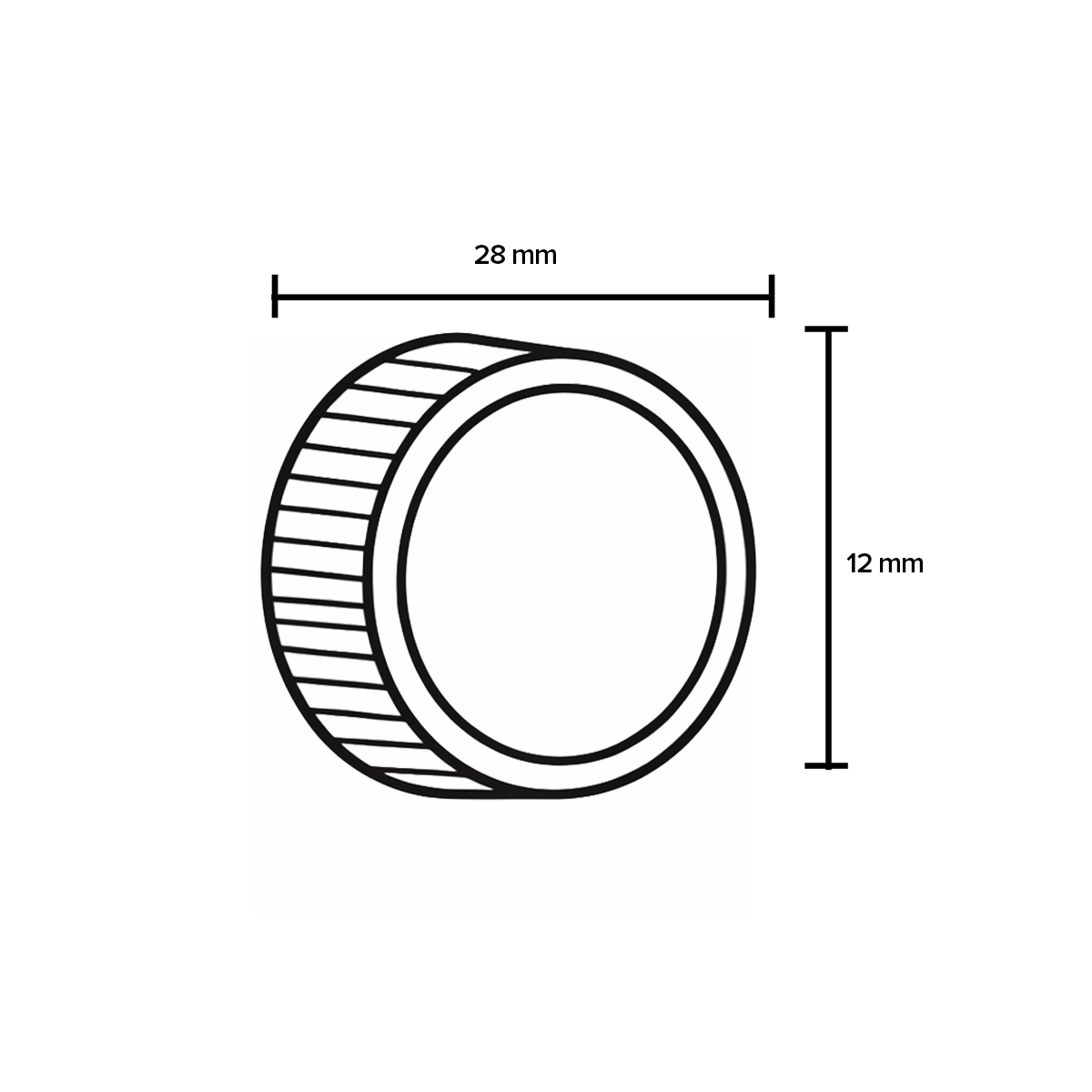 Plastic Cap | Ribbed Screw Thread w/ Foam Liner | 24mm - Black - 144 Count - Biohazard Inc