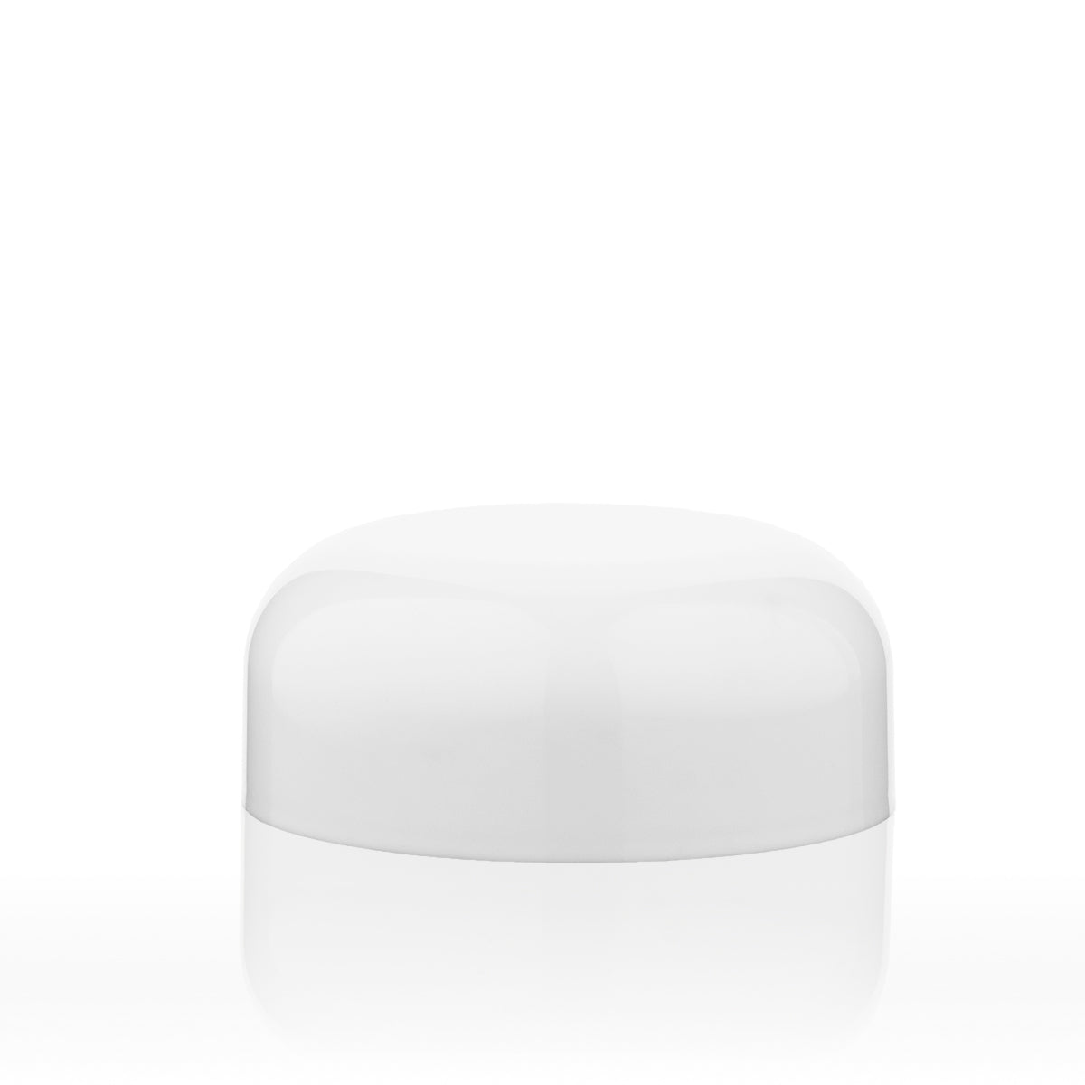 Child Resistant Plastic Caps | Dome Gloss w/ Foam Liner | 53mm - White - 120 Count - Biohazard Inc