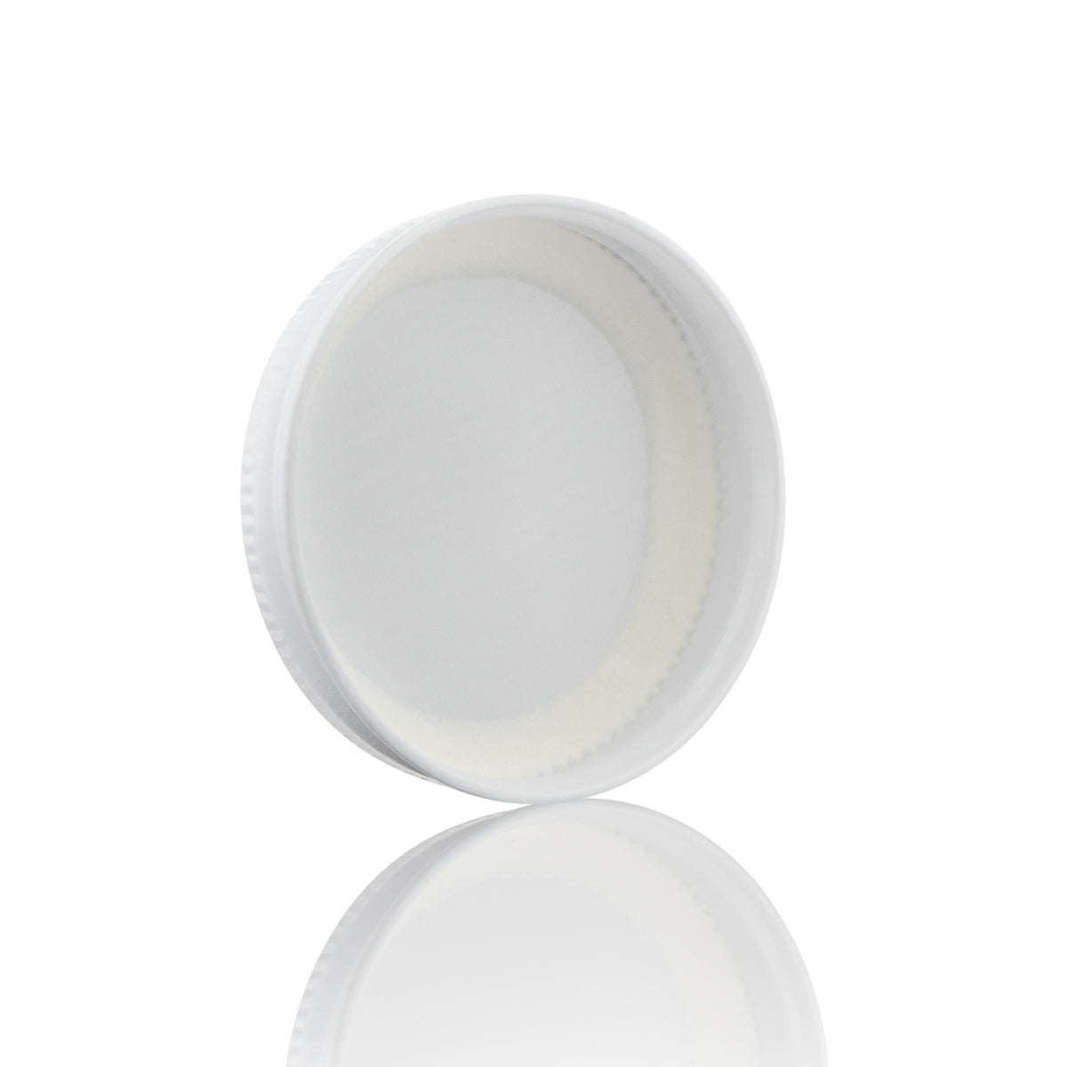 Metal Caps | Ridged Lid w/ Plastisol Liner | 53mm - White - Biohazard Inc