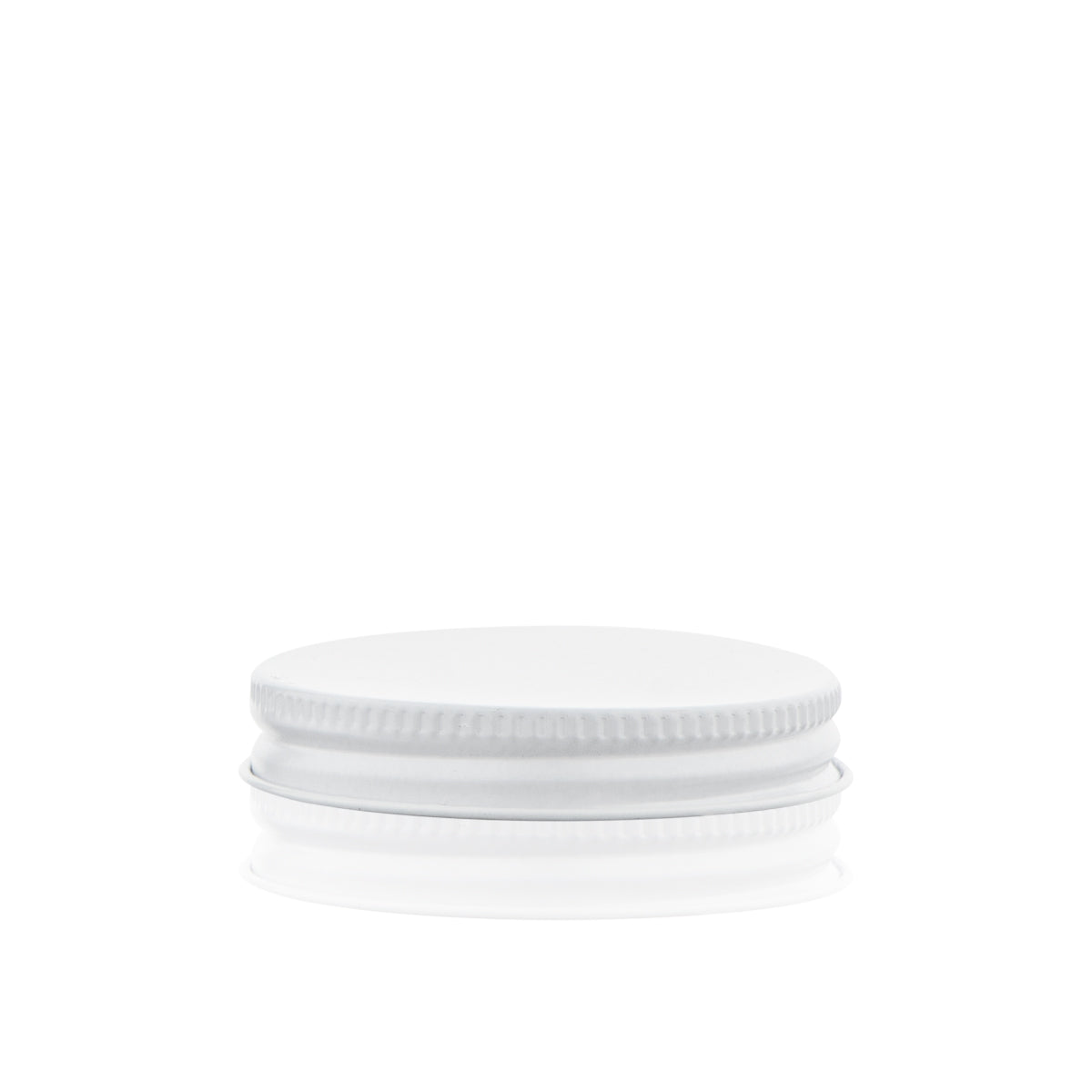 Metal Caps | Ridged Lid w/ Plastisol Liner | 53mm - White - Biohazard Inc