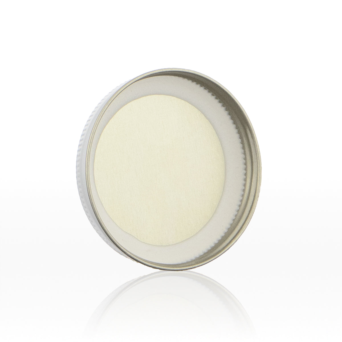 Metal Caps | Ridged Lid w/ Plastisol Liner | 63mm - White - Biohazard Inc