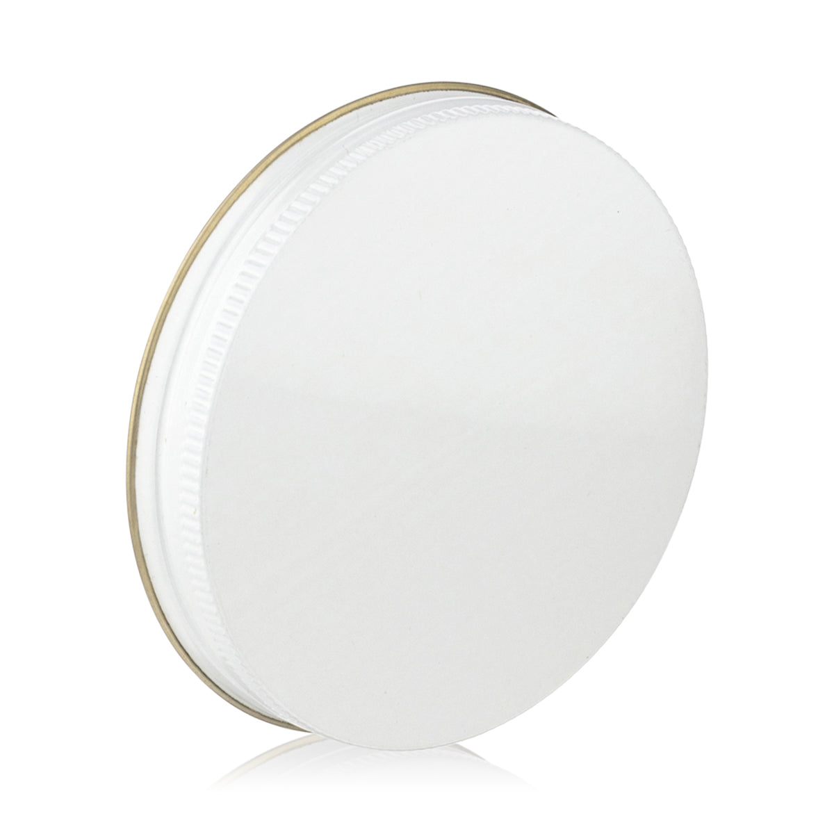 Metal Caps | Ridged Lid w/ Plastisol Liner | 89mm - White - Biohazard Inc