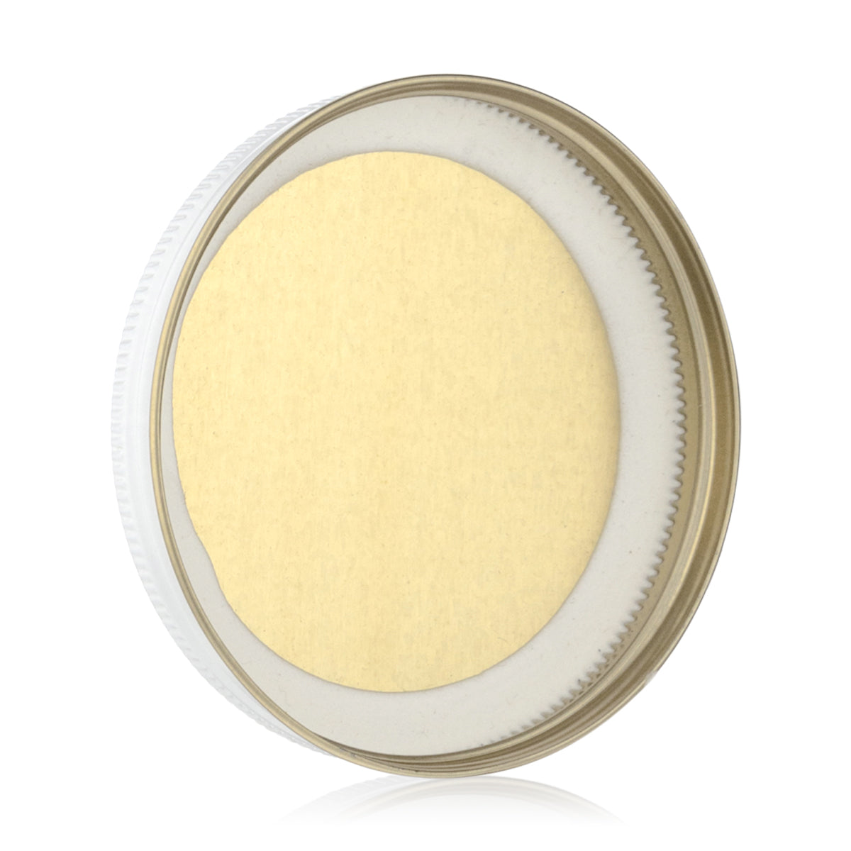 Metal Caps | Ridged Lid w/ Plastisol Liner | 89mm - White - Biohazard Inc