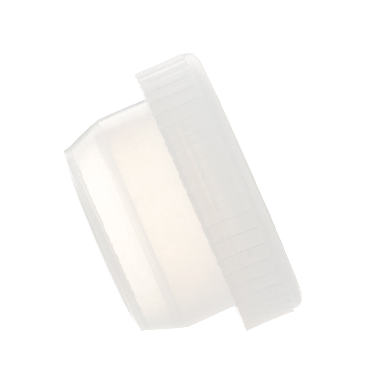 Plastic Caps | Ridged Stopper | 21mm - Clear
