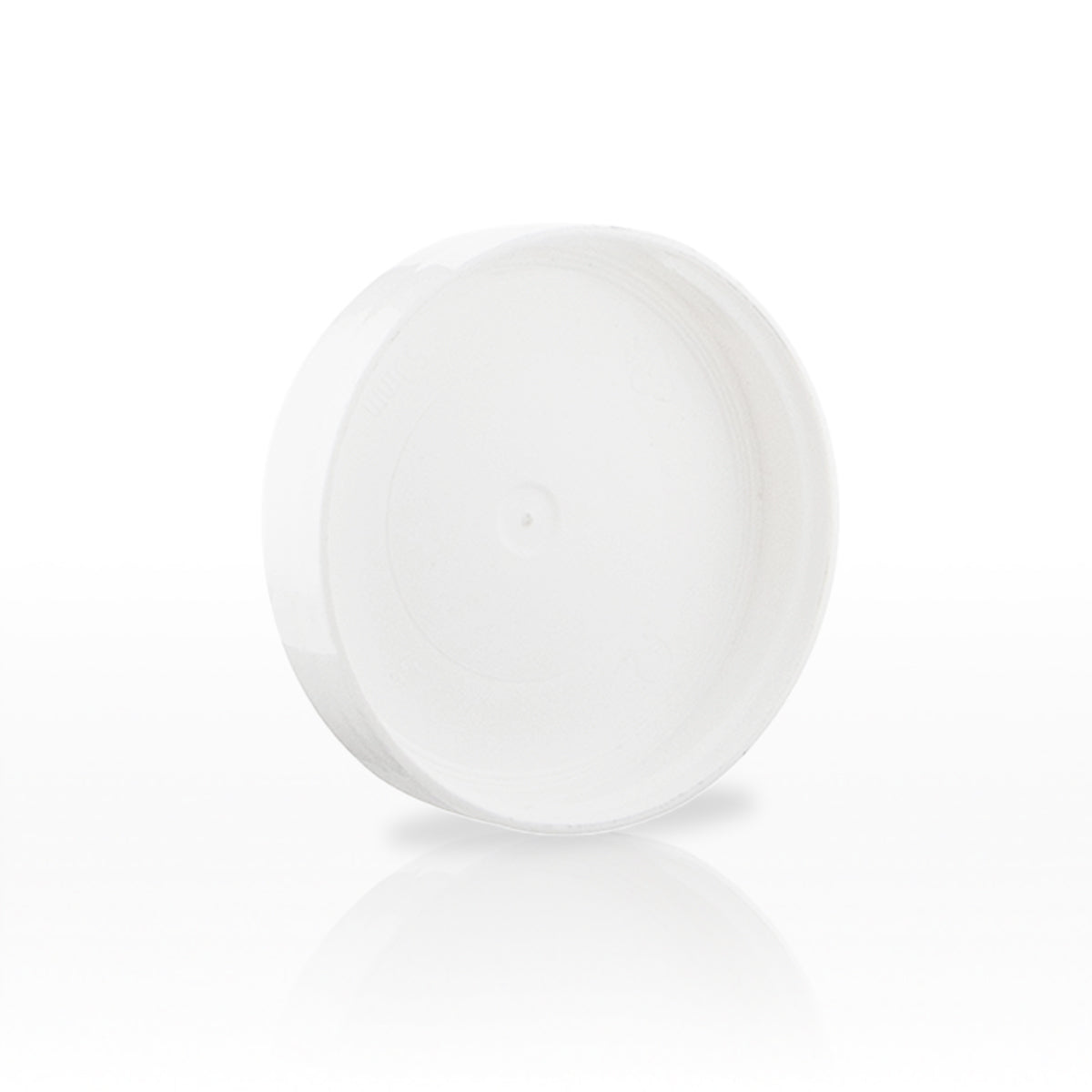Child Resistant | Unlined Plastic Caps | 53mm - Gloss White - 120 Count Cap Biohazard Inc