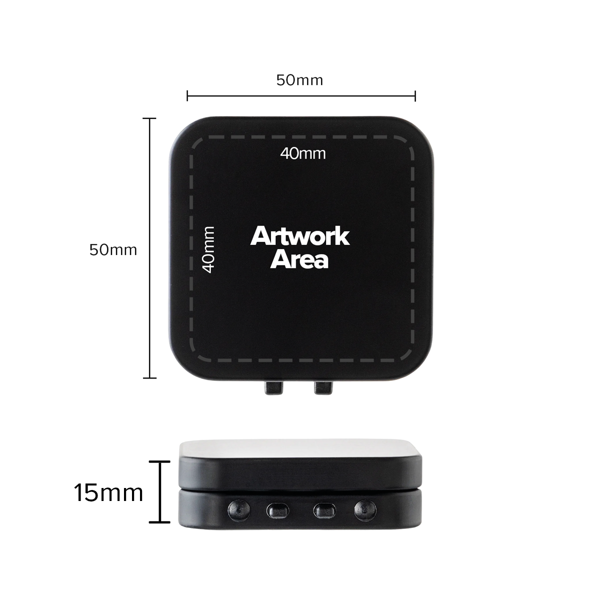 Edible Container | Metal Tin Child Resistant | 2x2 - Black - 100 Count - Biohazard Inc