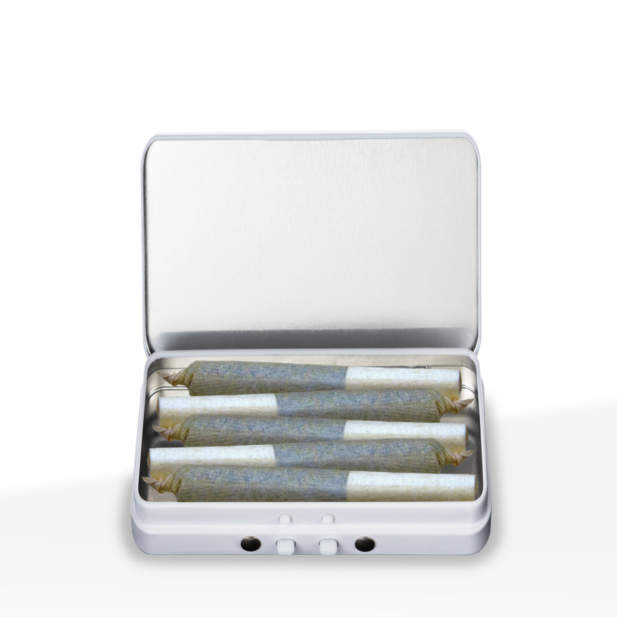 Child Resistant Edible Container | Metal Tin | 3" x 2.25" - 400 Count - Various Colors - Biohazard Inc - White