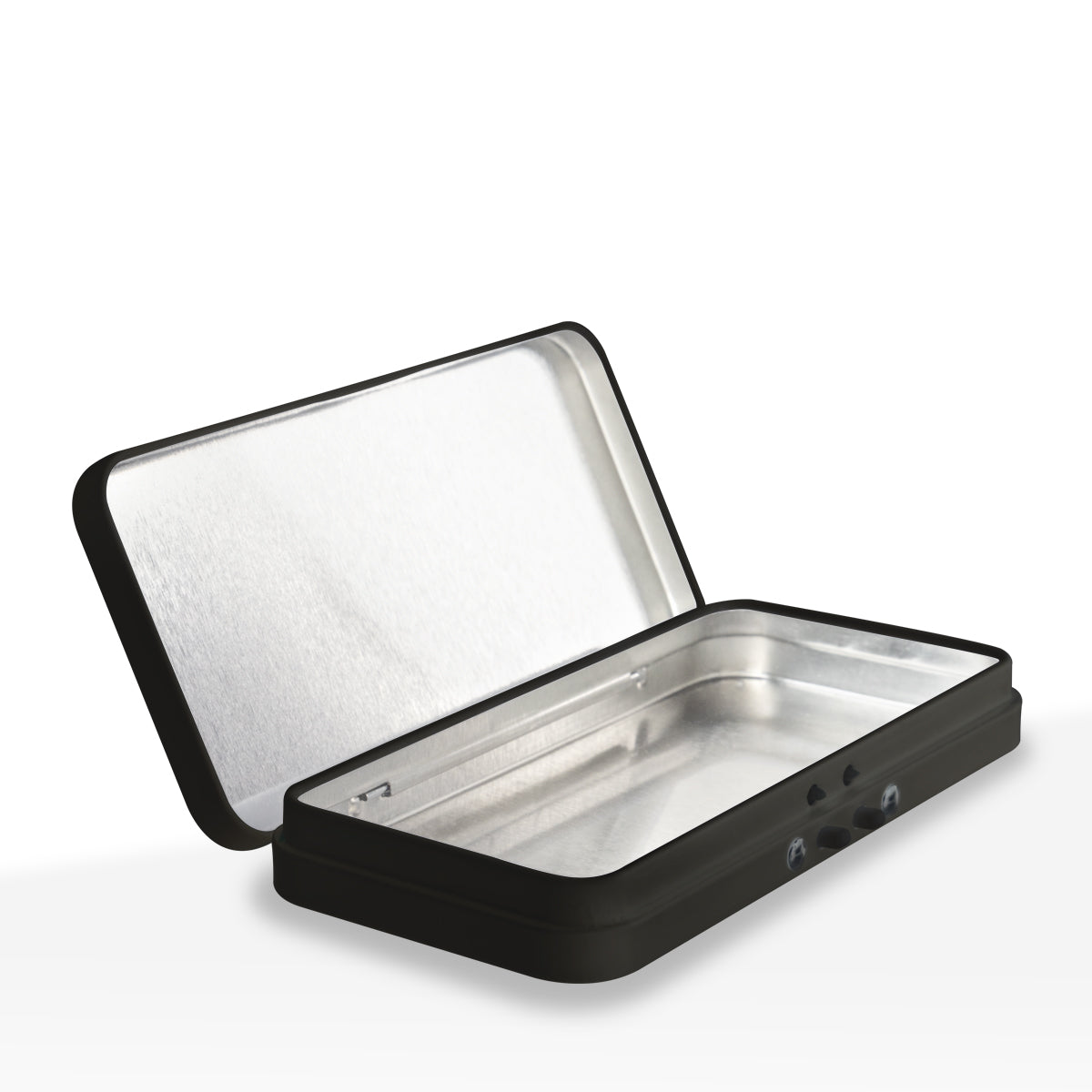 Child Resistant Edible Container | Metal Tin | 4.75" x 2.25" - 300 Count - Various Colors - Biohazard Inc - Black