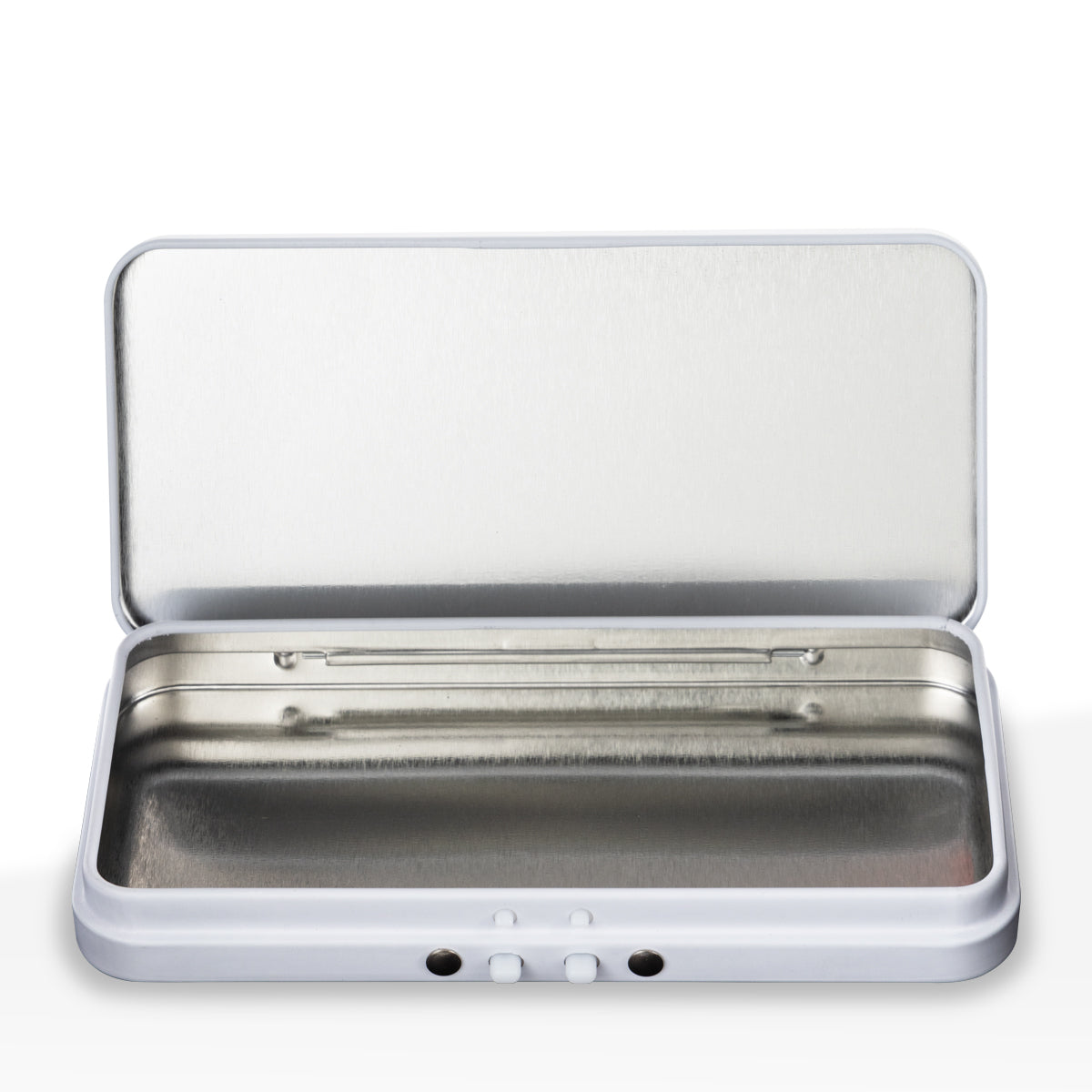 Child Resistant Edible Container | Metal Tin | 4.75" x 2.25" - 300 Count - Various Colors - Biohazard Inc - White