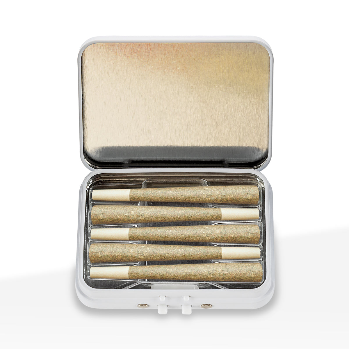 Pre-Roll & Edible Metal Tin Insert | Plastic Insert for 5 Pre-Rolls | 80mm x 58mm - 1000 Count - Biohazard Inc