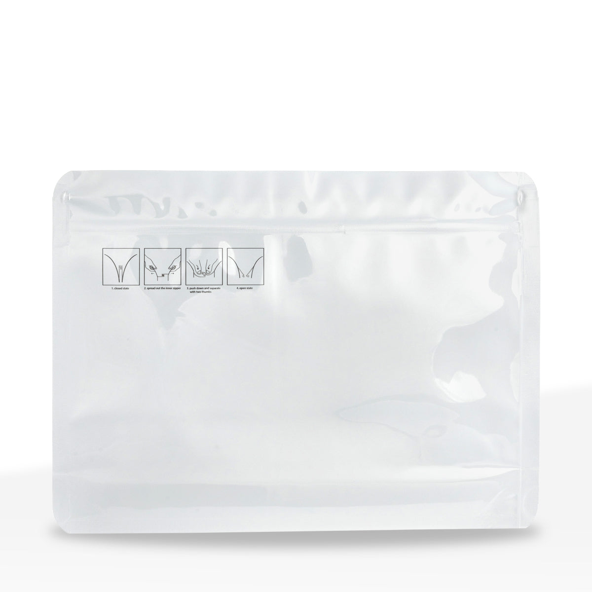 Child Resistant | Bright Bay™ White Mylar Exit Bags | Various Sizes