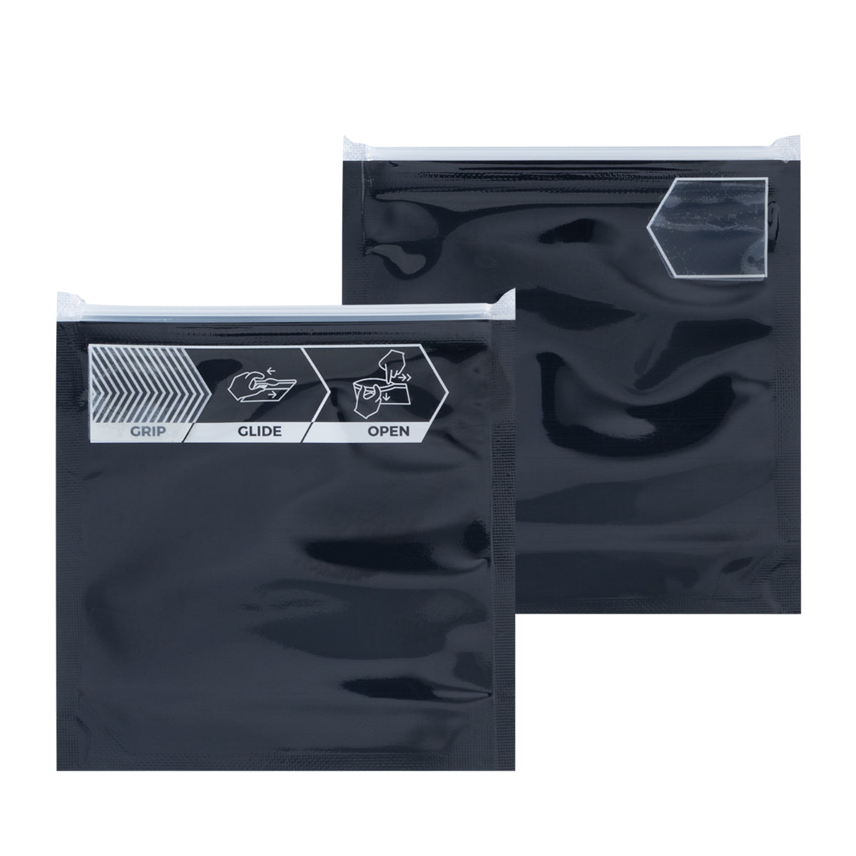 Child Resistant | Grip N Glide™ Black Mylar Bags | Various Sizes Child Resistant Mylar Bag Biohazard Inc 1g - 100 Count