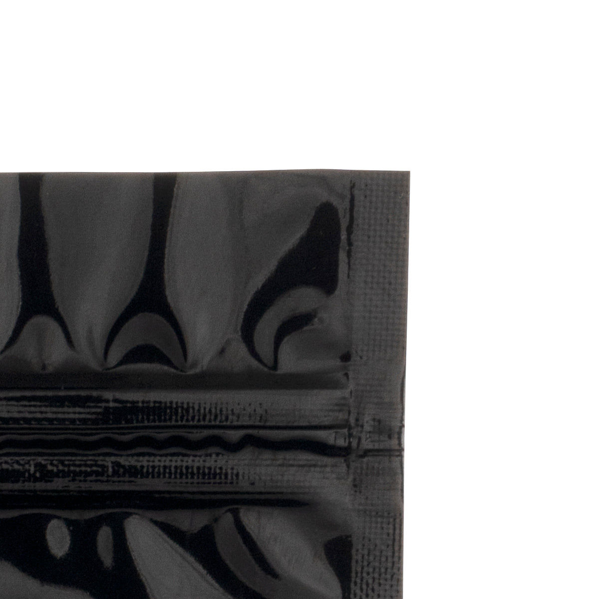Tamper Evident | Glossy Black Mylar Bags | 6" x 9" - 28g - 1000 Count - Biohazard Inc - No Tear Notch