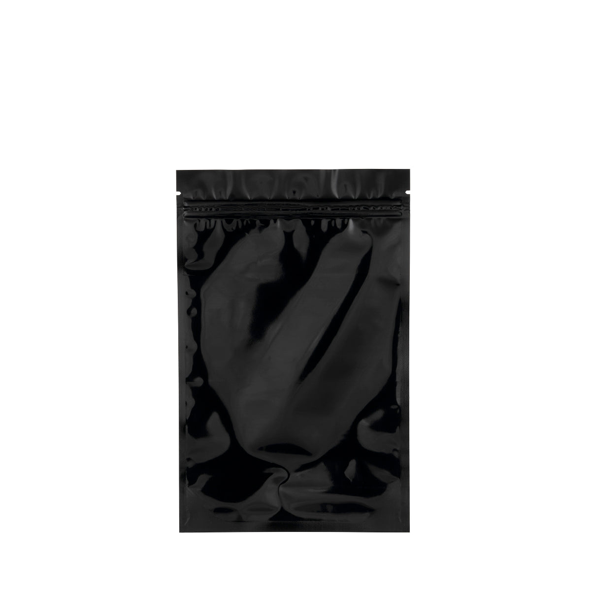 Tamper Evident | Glossy Black Mylar Bags | 6" x 9" - 28g - 1000 Count - Biohazard Inc - Tear Notch