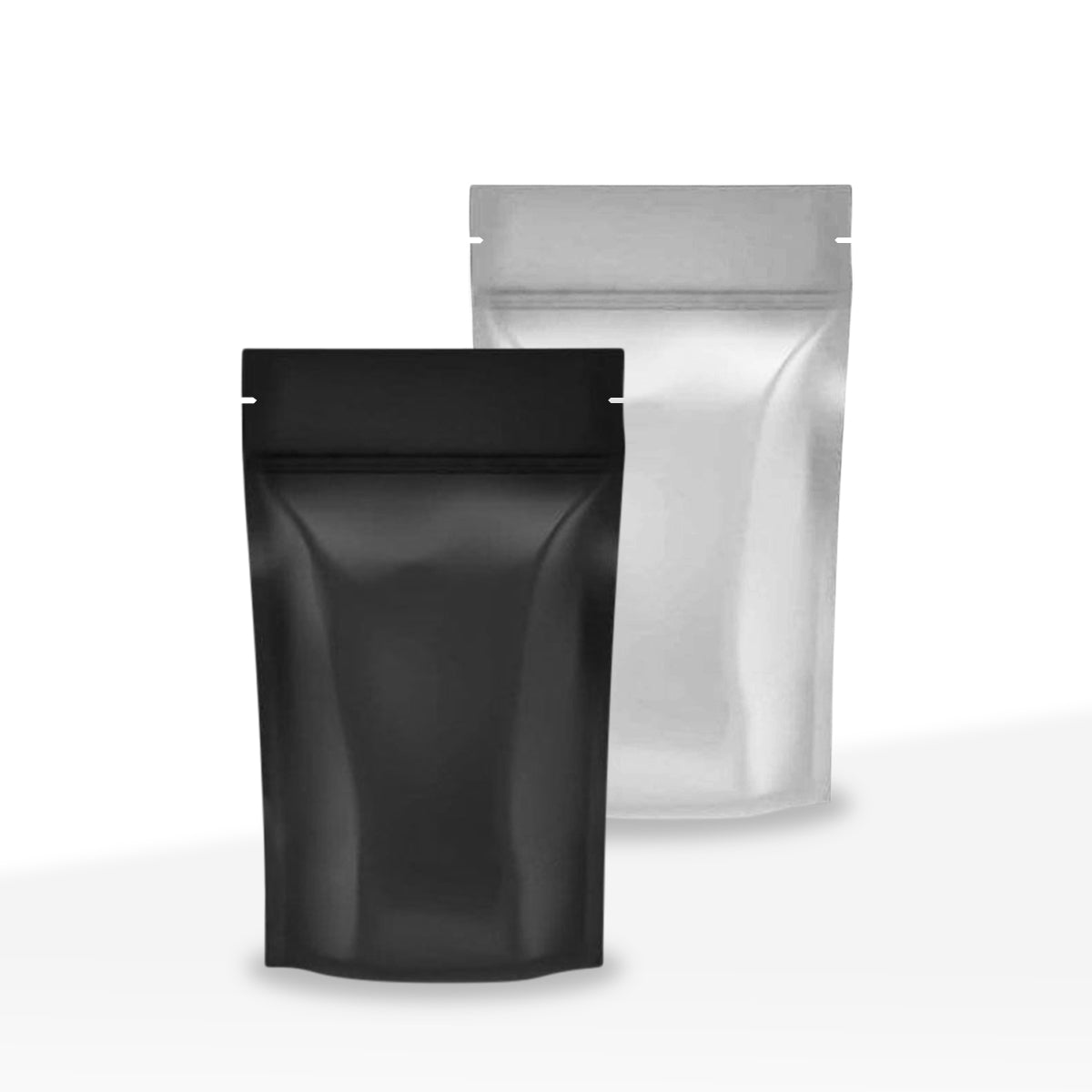 Tamper Evident | Glossy Black Vista Mylar Bags - Tear Notch | 4" x 6.5" - 7g - 1000 Count