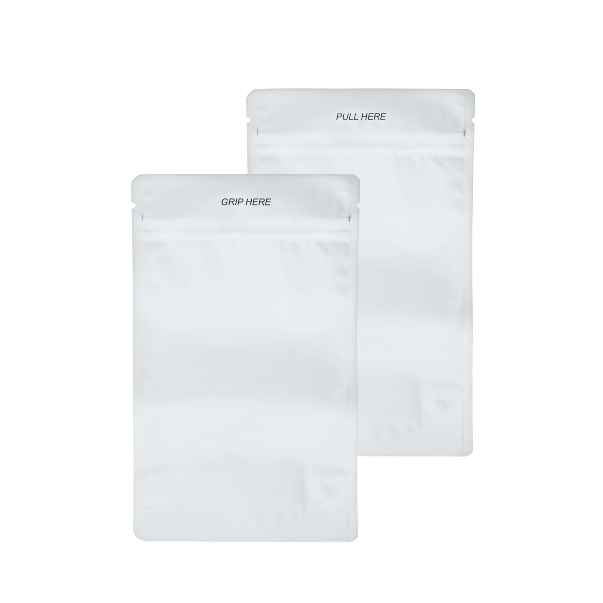 Child-Resistant | Matte White Mylar Bags - Tear Notch | 5" x 8" - 14g - 250 Count - Biohazard Inc