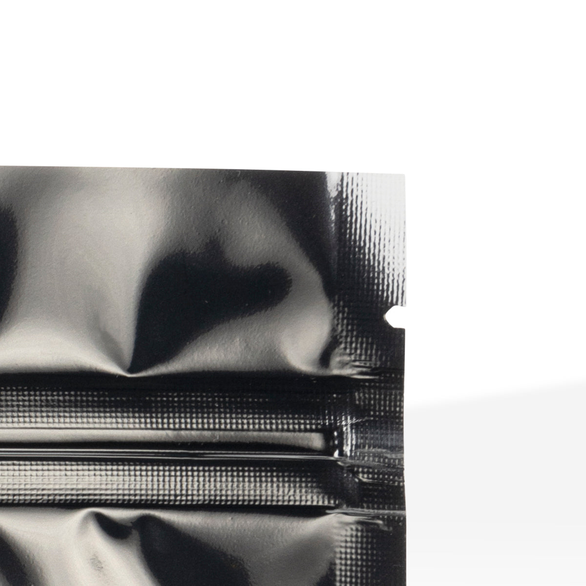 Tamper Evident | Silver Vista Mylar Bags | 4" x 5" - 3.5g - 1000 Count - Biohazard Inc - Tear Notch