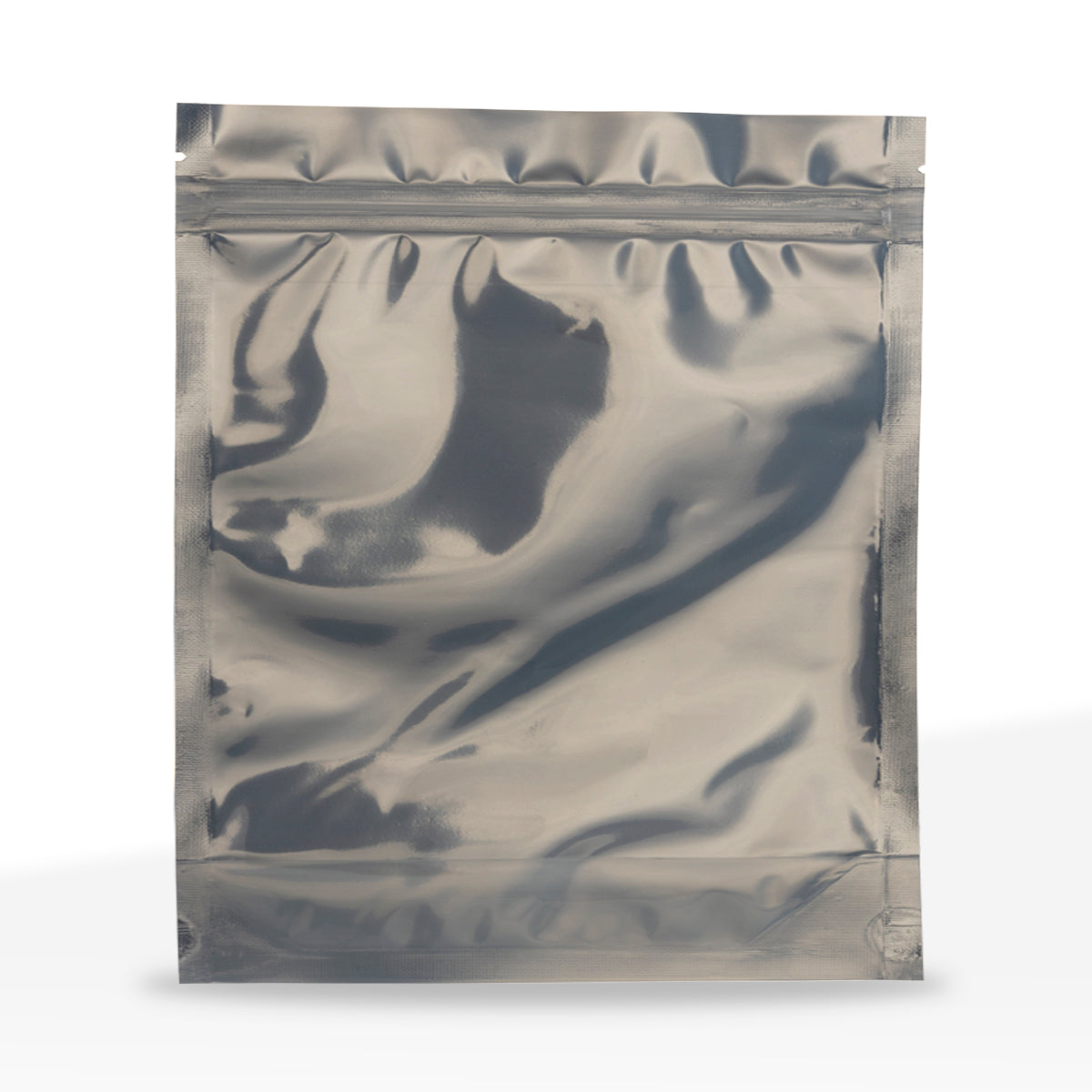 Tamper Evident | Silver Vista Mylar Bags | 14" x 16" - 1lb - 100 Count - Biohazard Inc - Tear Notch