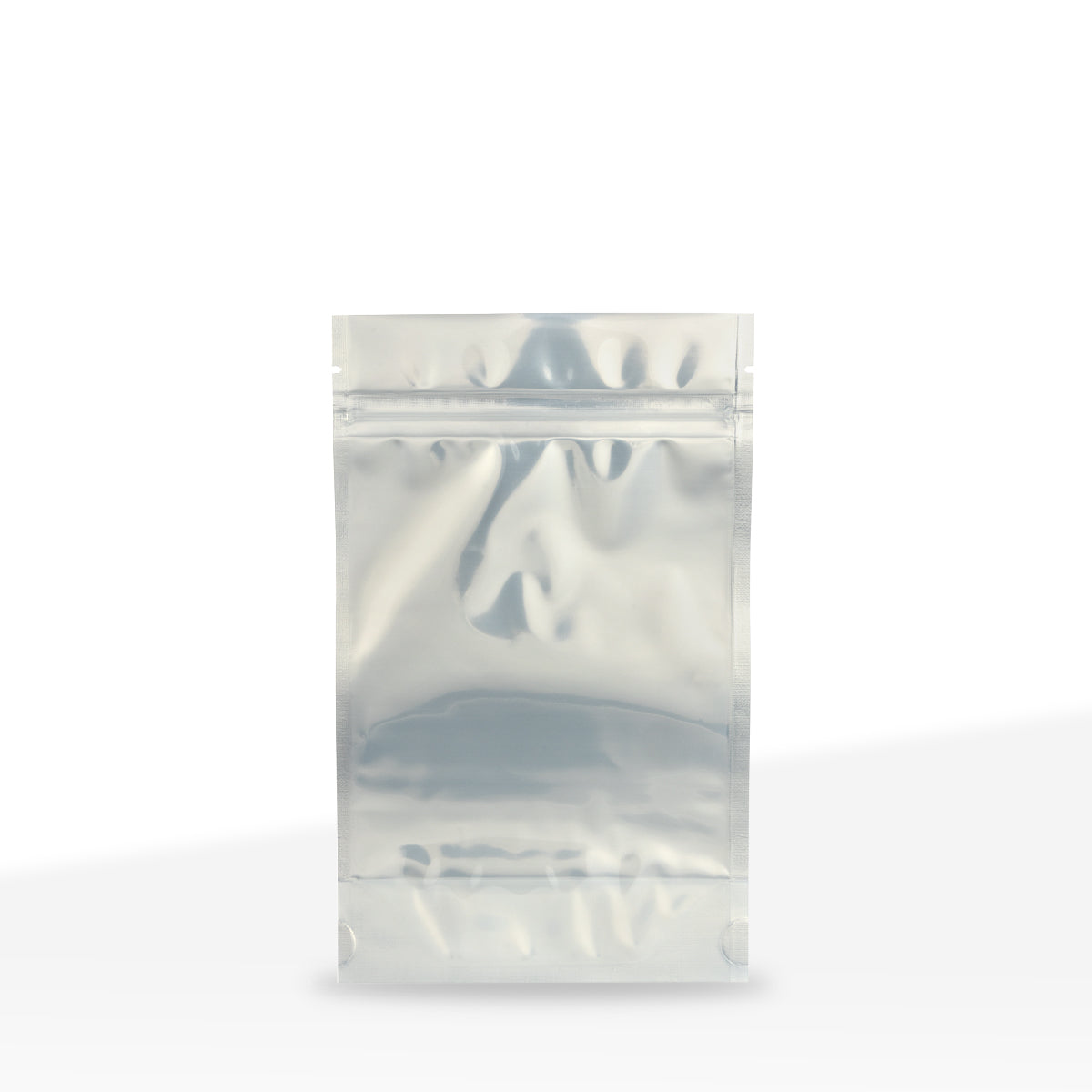 Tamper Evident | Glossy White Vista Mylar Bags w/ Tear Notch | 5" x 8" - 14g - 1000 Count - Biohazard Inc - Tear Notch