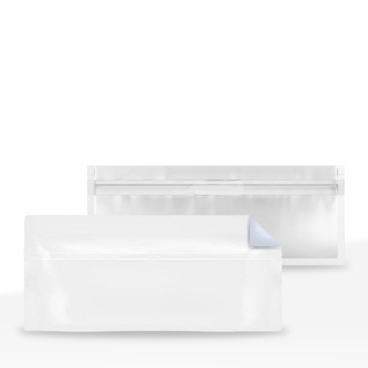 Tamper Evident | Glossy White Mylar Bags for Pre-Roll/Syringe | 6" x 2.7" - 2g - 1000 Count - Biohazard Inc - No Tear Notch