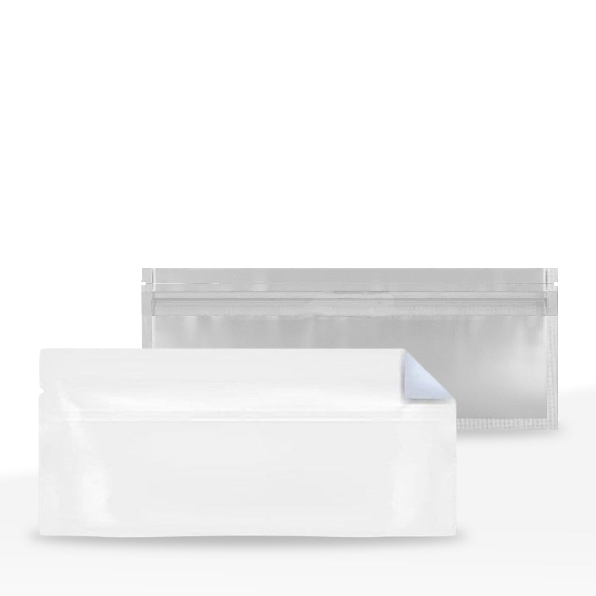 Tamper Evident | Glossy White Vista Mylar Bags for Pre-Roll/Syringe - Tear Notch | 6" x 2.7" - 2g - 1000 Count - Biohazard Inc
