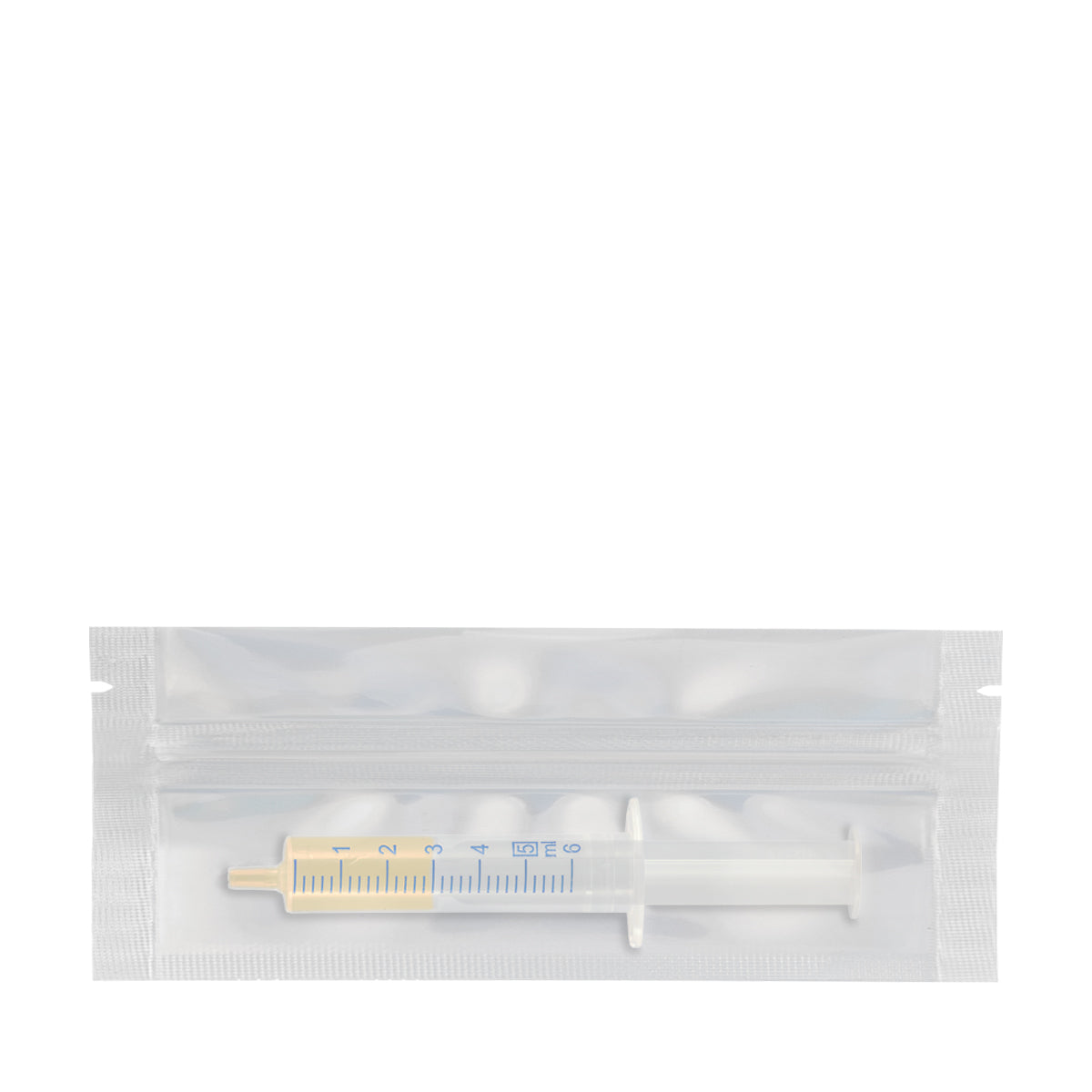 Tamper Evident | Glossy White Vista Mylar Bags for Pre-Roll/Syringe - Tear Notch | 6" x 2.7" - 2g - 1000 Count - Biohazard Inc - Syringe