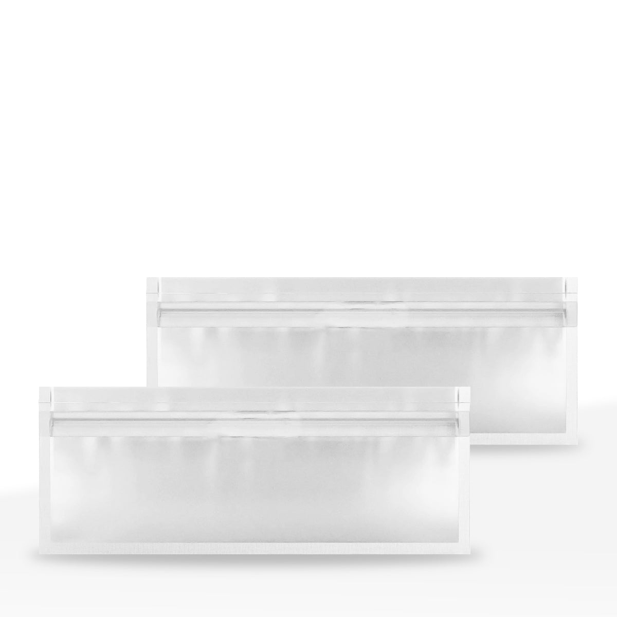 Tamper Evident | Glossy White Mylar Bags for Pre-Roll/Syringe | 7" x 2.7" - 2g - 1000 Count - Biohazard Inc - No Tear Notch