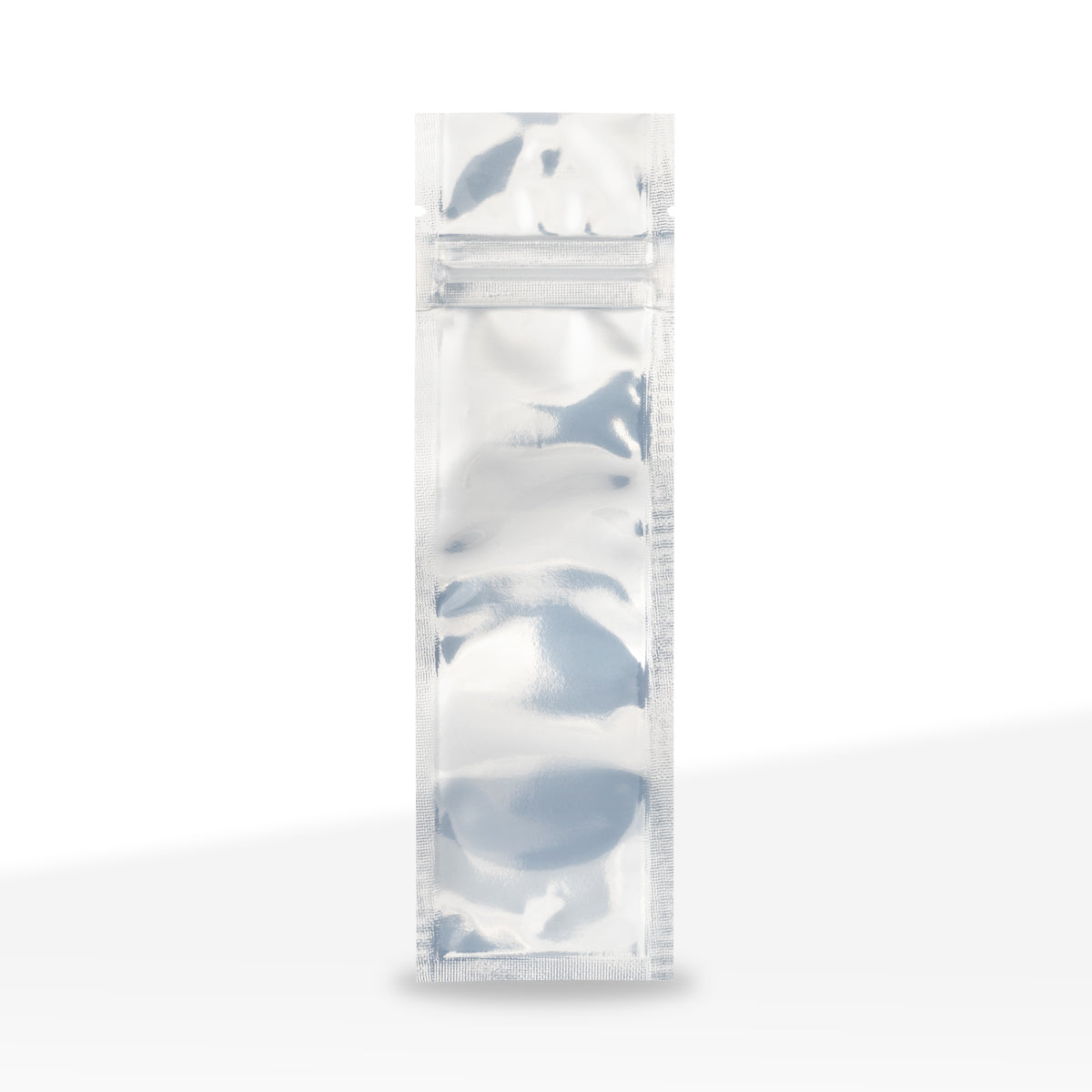 Tamper Evident | Matte White Vista Mylar Bags for Pre-Roll/Syringe - Tear Notch | 2" x 6.75" - 2g - 1000 Count - Biohazard Inc