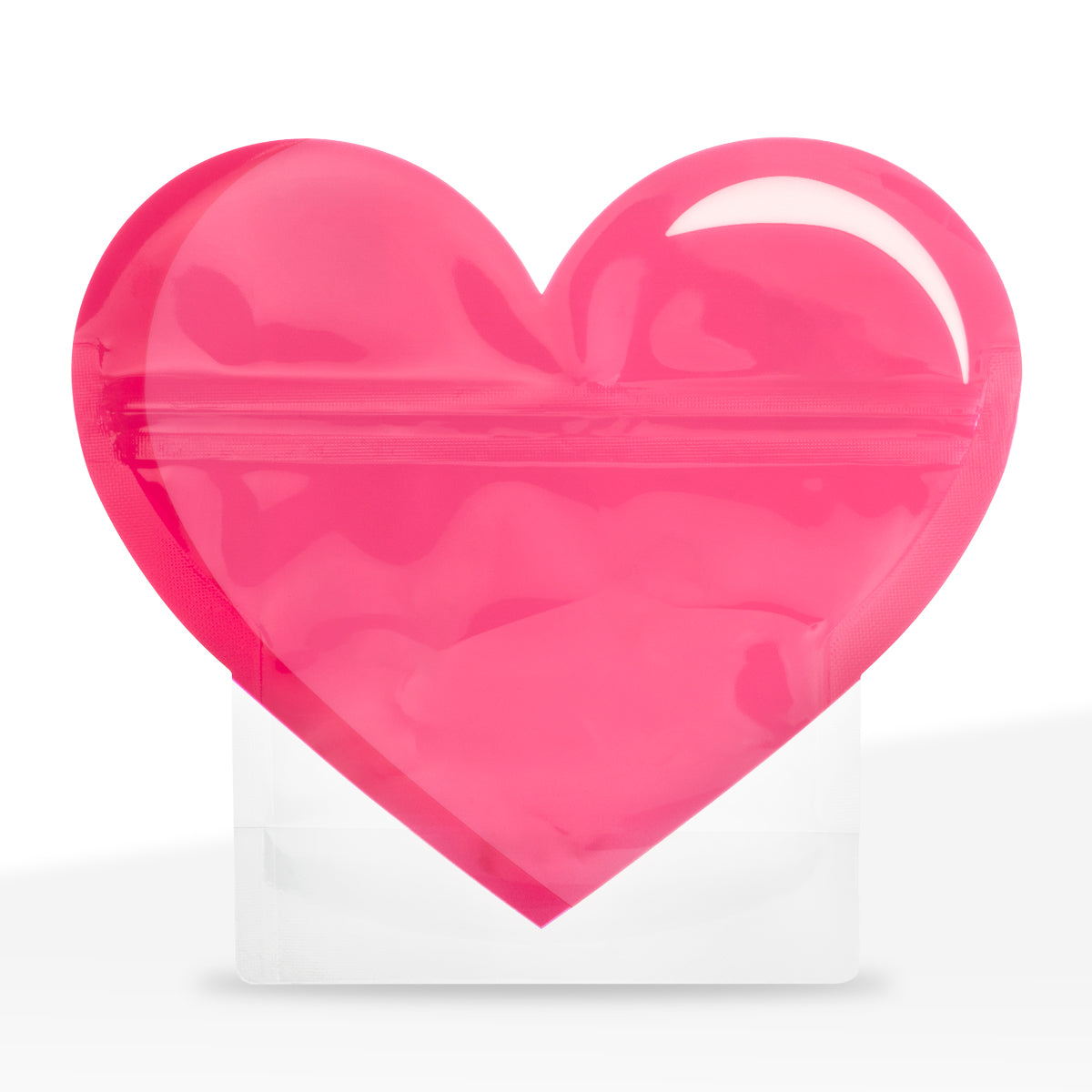 Special Edition | Heart Mylar Bags | 1/8oz - Pink - 100 Count - Biohazard Inc