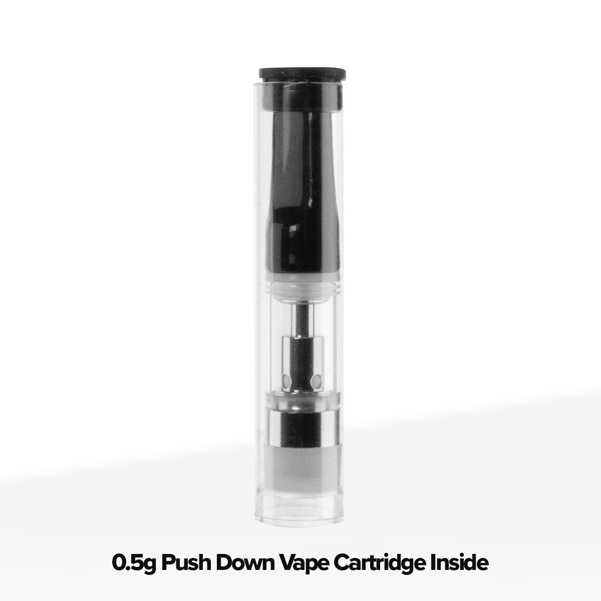 Storage Tube | 0.5g 510's | Clear - Black Cap - 500 Count - Storage Tube - Biohazard Inc