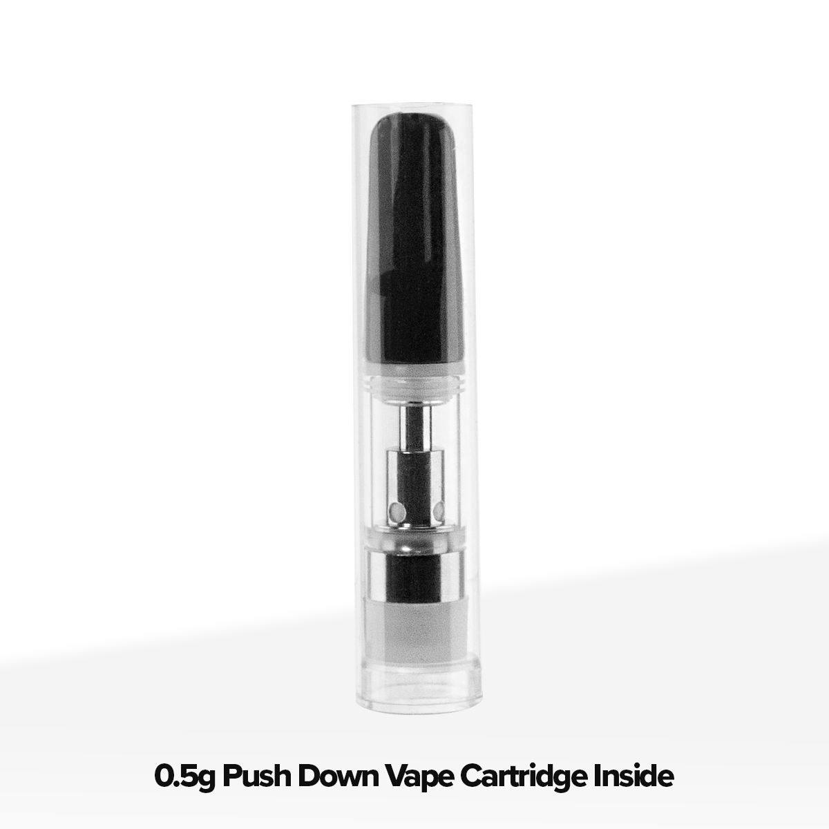 Storage Tube | 0.5g 510's | Clear - Black Cap - 500 Count - Storage Tube - Biohazard Inc