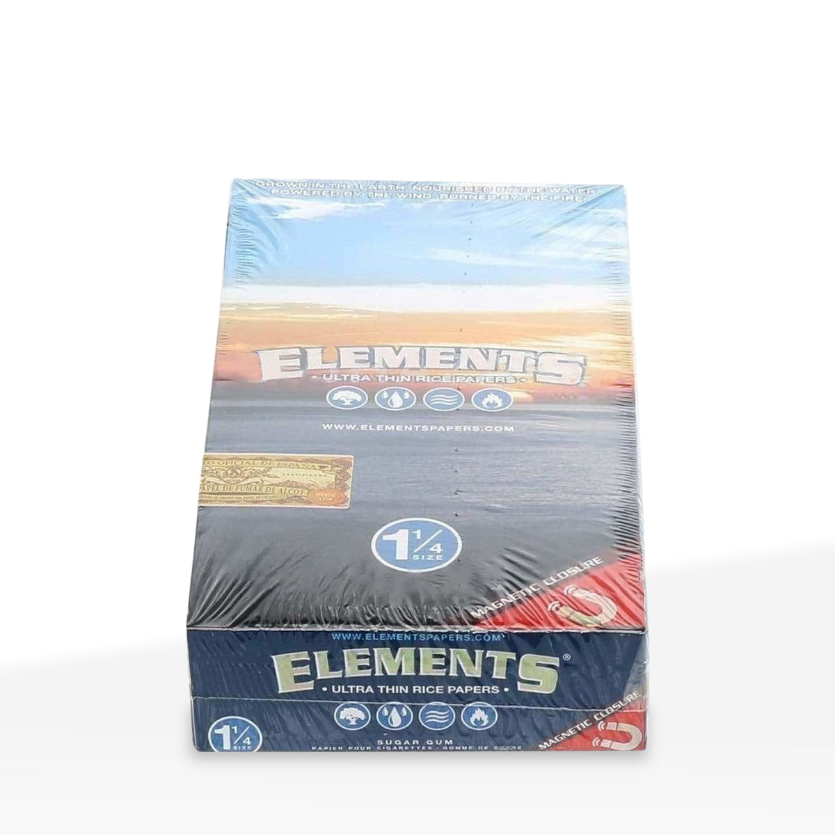 Elements® | 1¼ Size Ultra Thin Rice Paper | 78mm - White - 25 Count