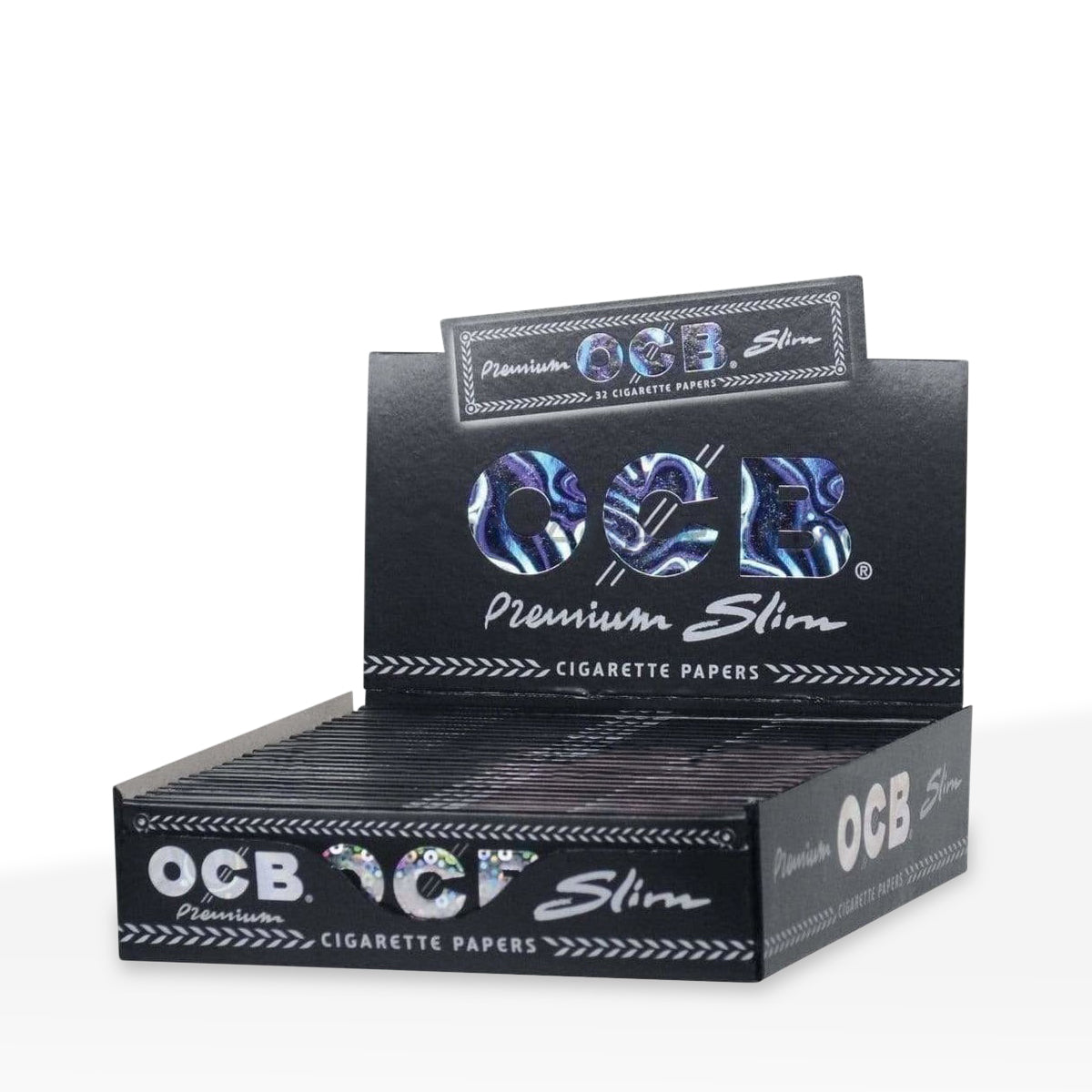 OCB® | King Slim Size Rolling Paper | 110mm - White - 24 Count