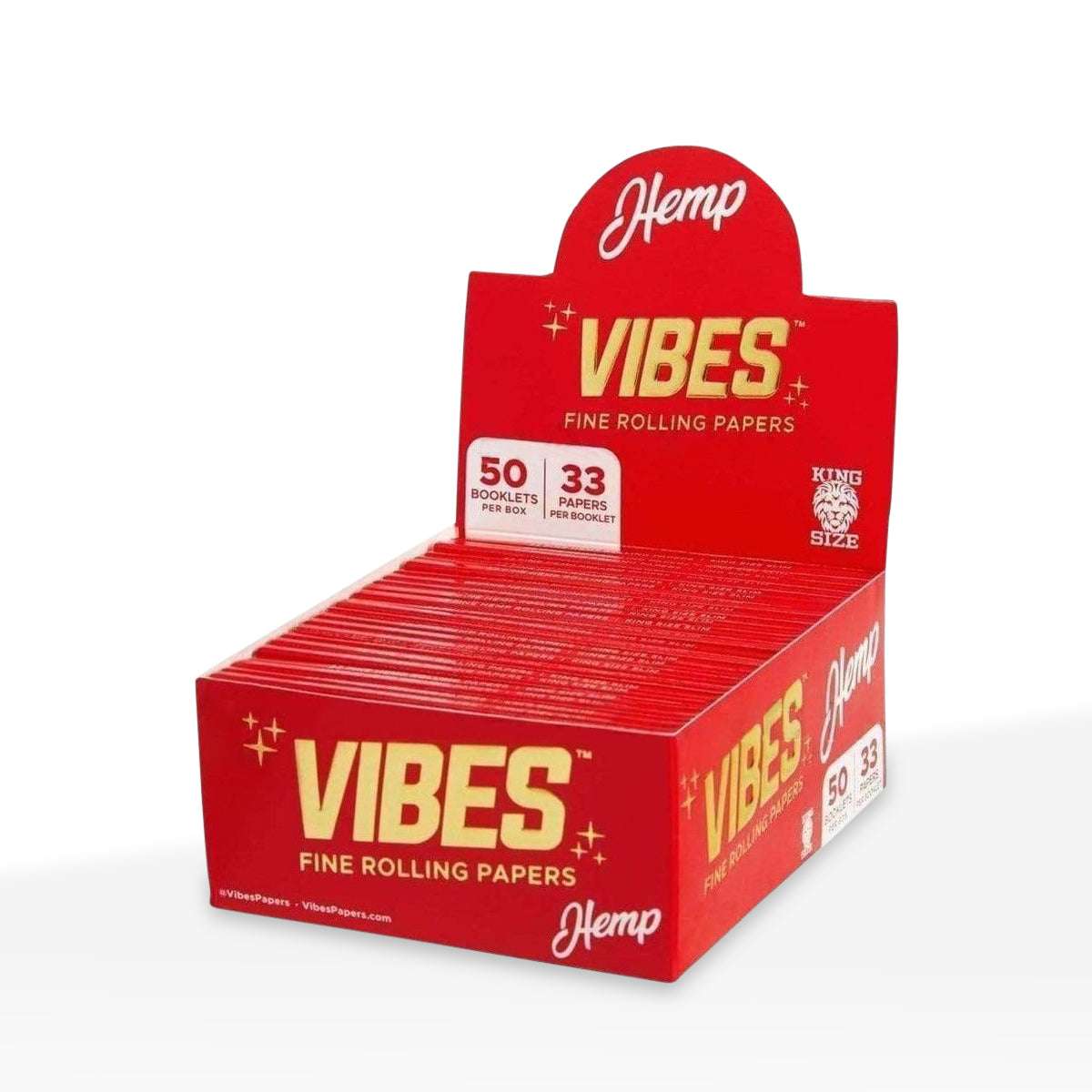 VIBES™ | Hemp King Size Rolling Paper | 110mm - White - 50 Count