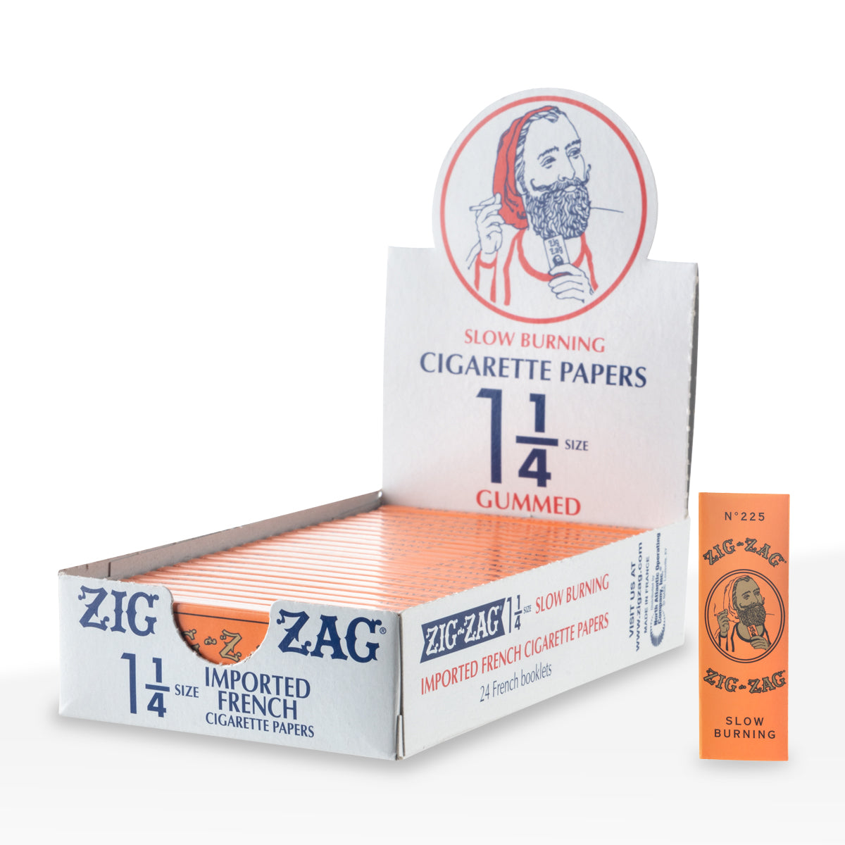 Zig Zag Classic Orange 1 1/4 Rolling Paper - Cigarette