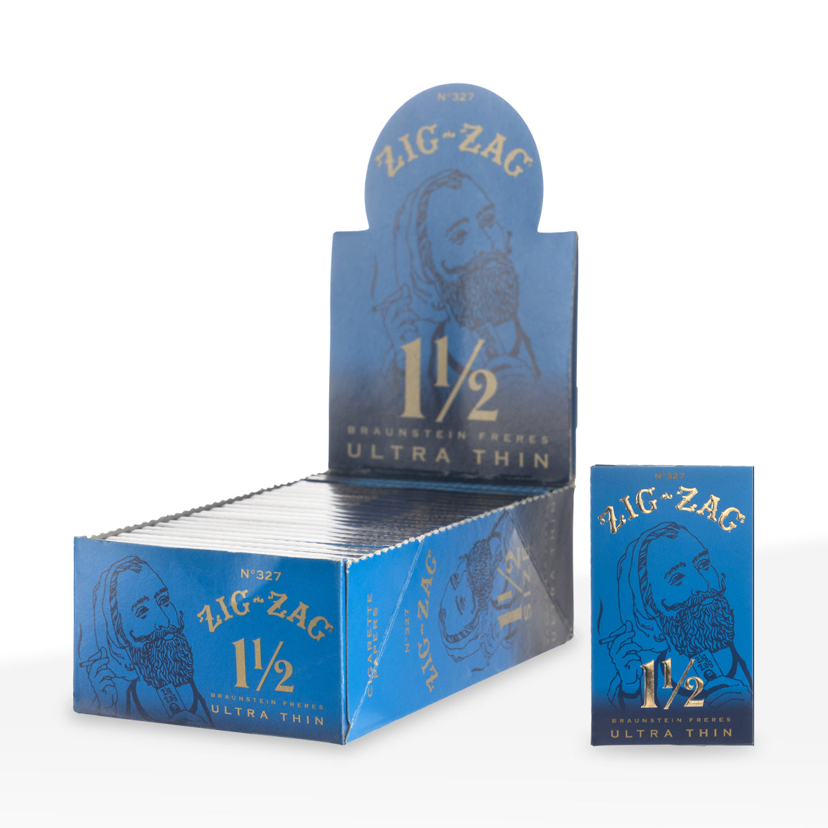 蘭ページ Zig-Zag® | 1½ Size Ultra Thin Rolling Paper | 78mm - White - 24 Count