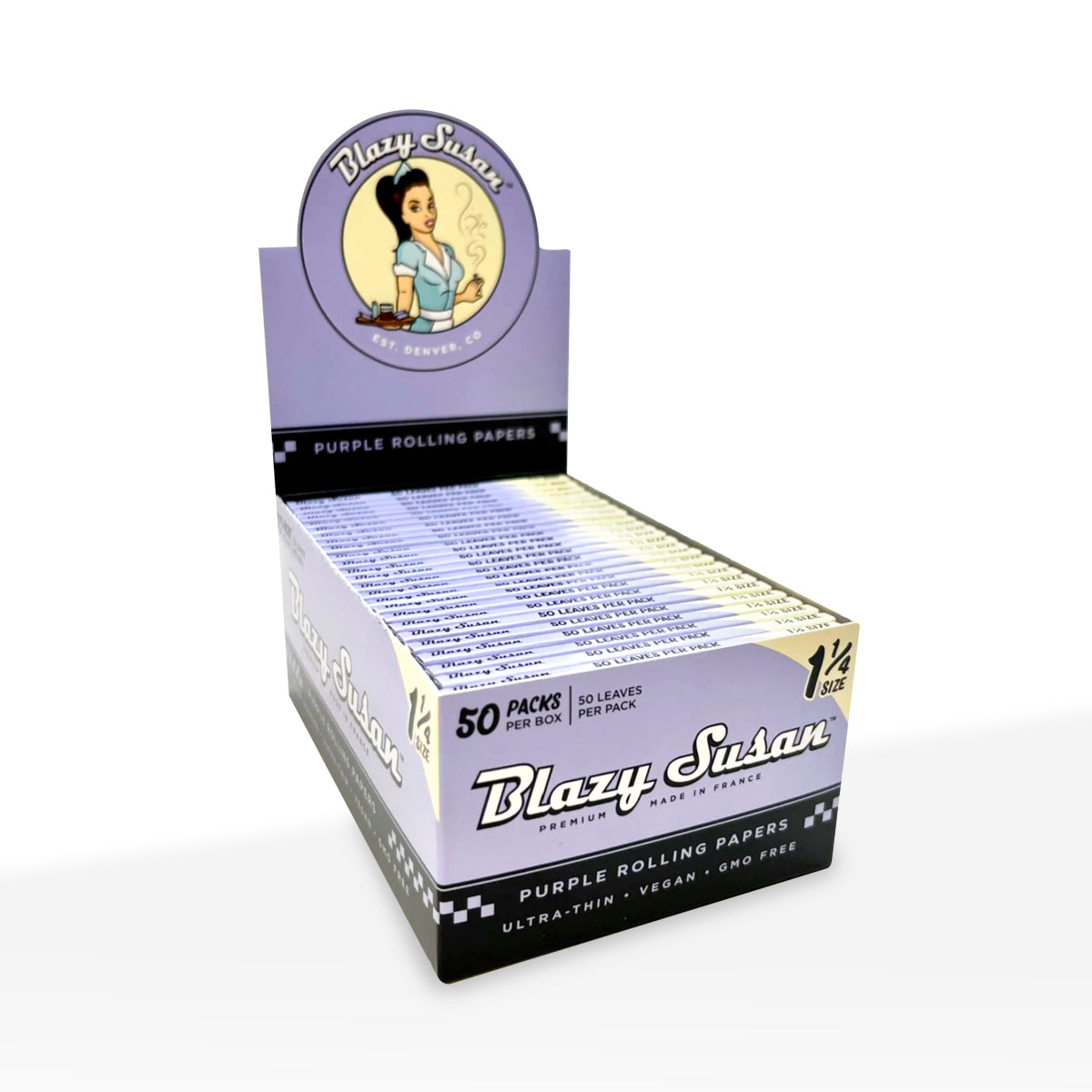 Blazy Susan Purple Rolling Papers 84mm -  50 Booklets