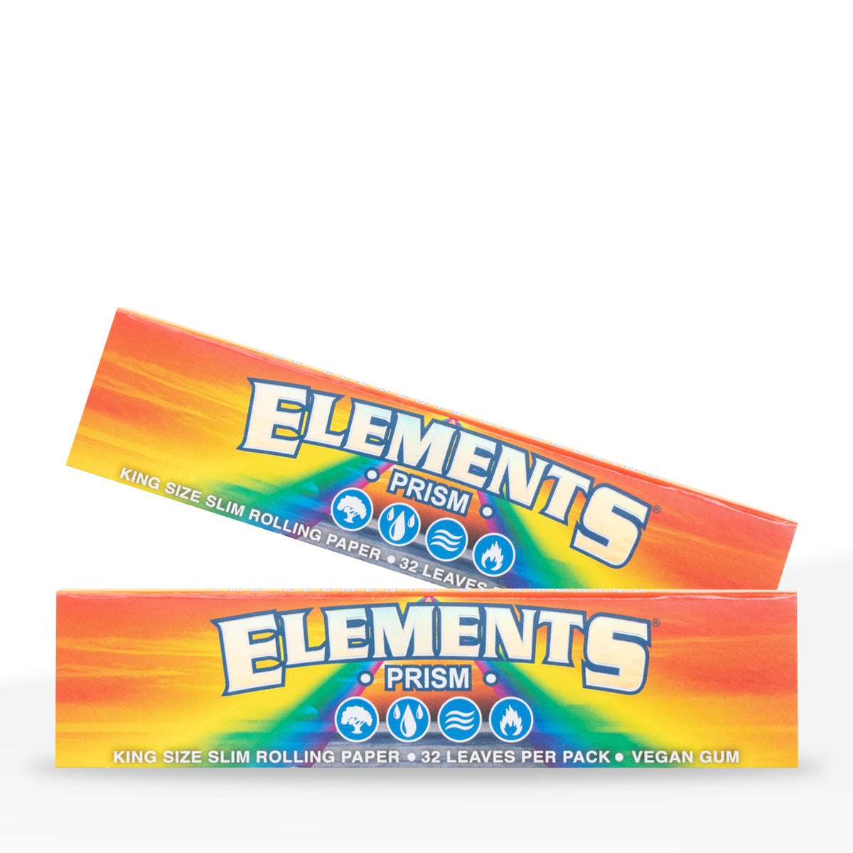 Elements® | King Slim Size Prism Rolling Paper | 110mm - Colorful Paper - 50 Count - Biohazard Inc