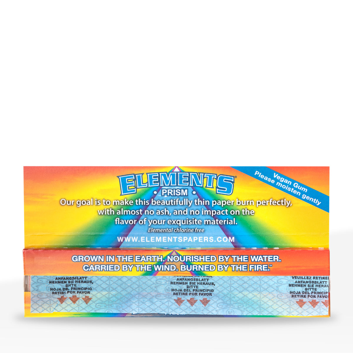 Elements® | King Slim Size Prism Rolling Paper | 110mm - Colorful Paper - 50 Count - Biohazard Inc