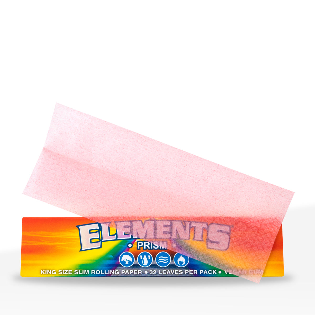 Elements® | King Slim Size Prism Rolling Paper | 110mm - Colorful Paper - 50 Count - Biohazard Inc