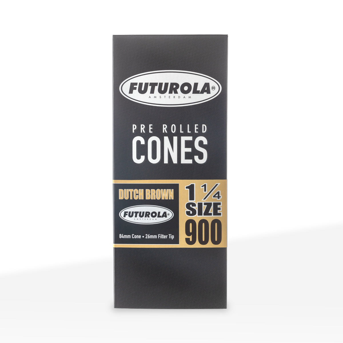 FUTUROLA® | Pre-Rolled Cones 1¼ Size | 84mm - Dutch Brown - 900 Count - Biohazard Inc